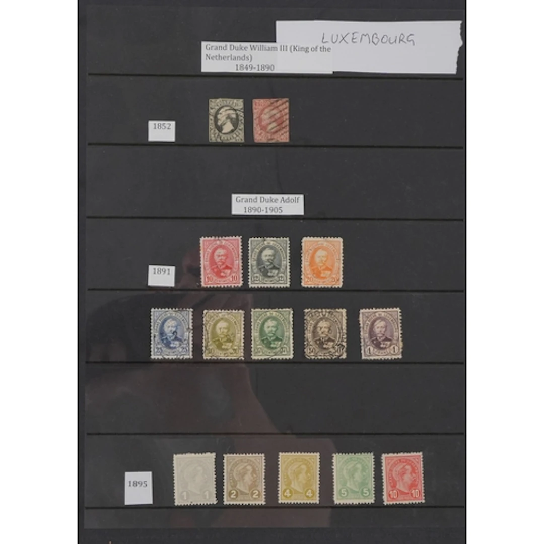 19th century and later Royalty stamps of Luxembourg dates 18...