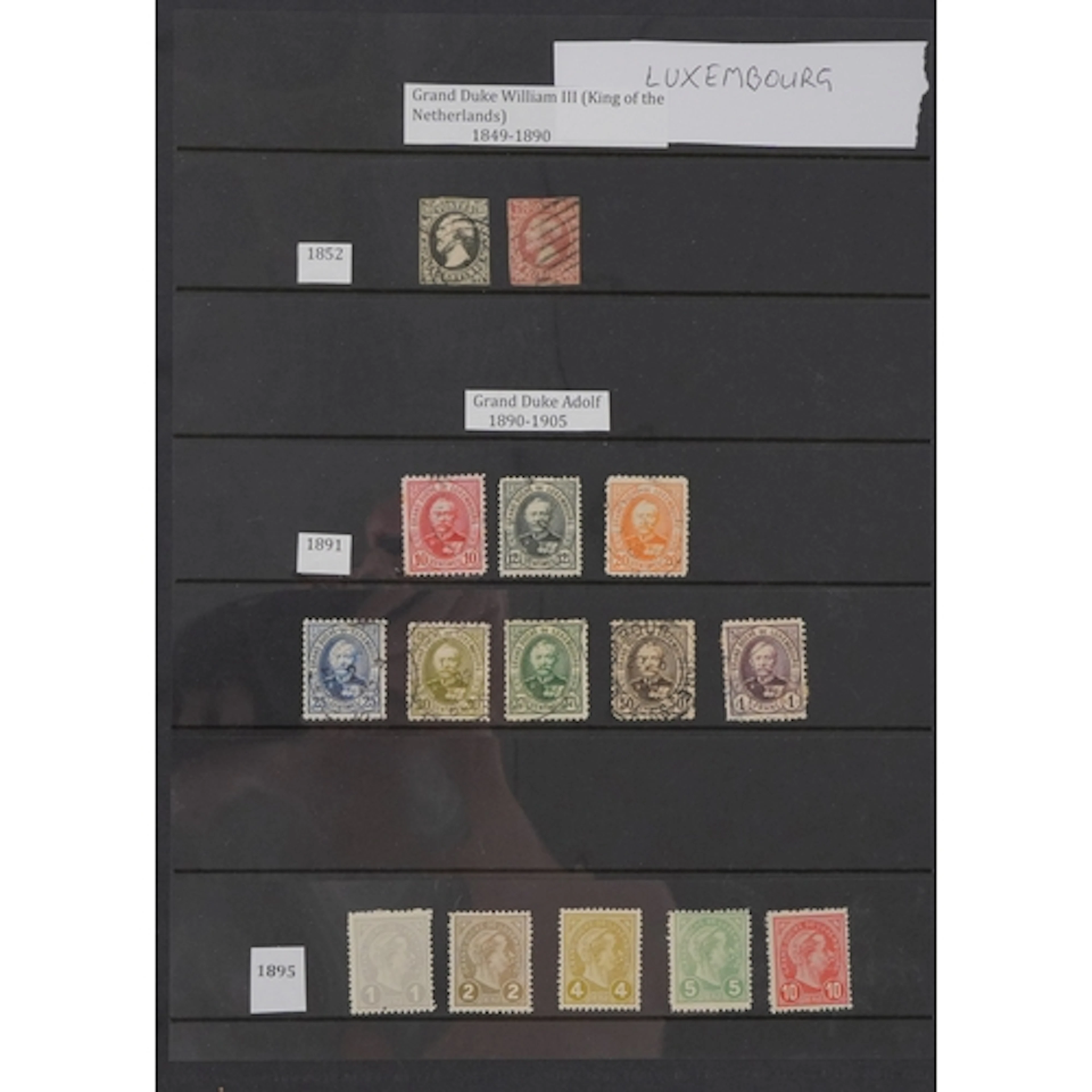 19th century and later Royalty stamps of Luxembourg dates 18...