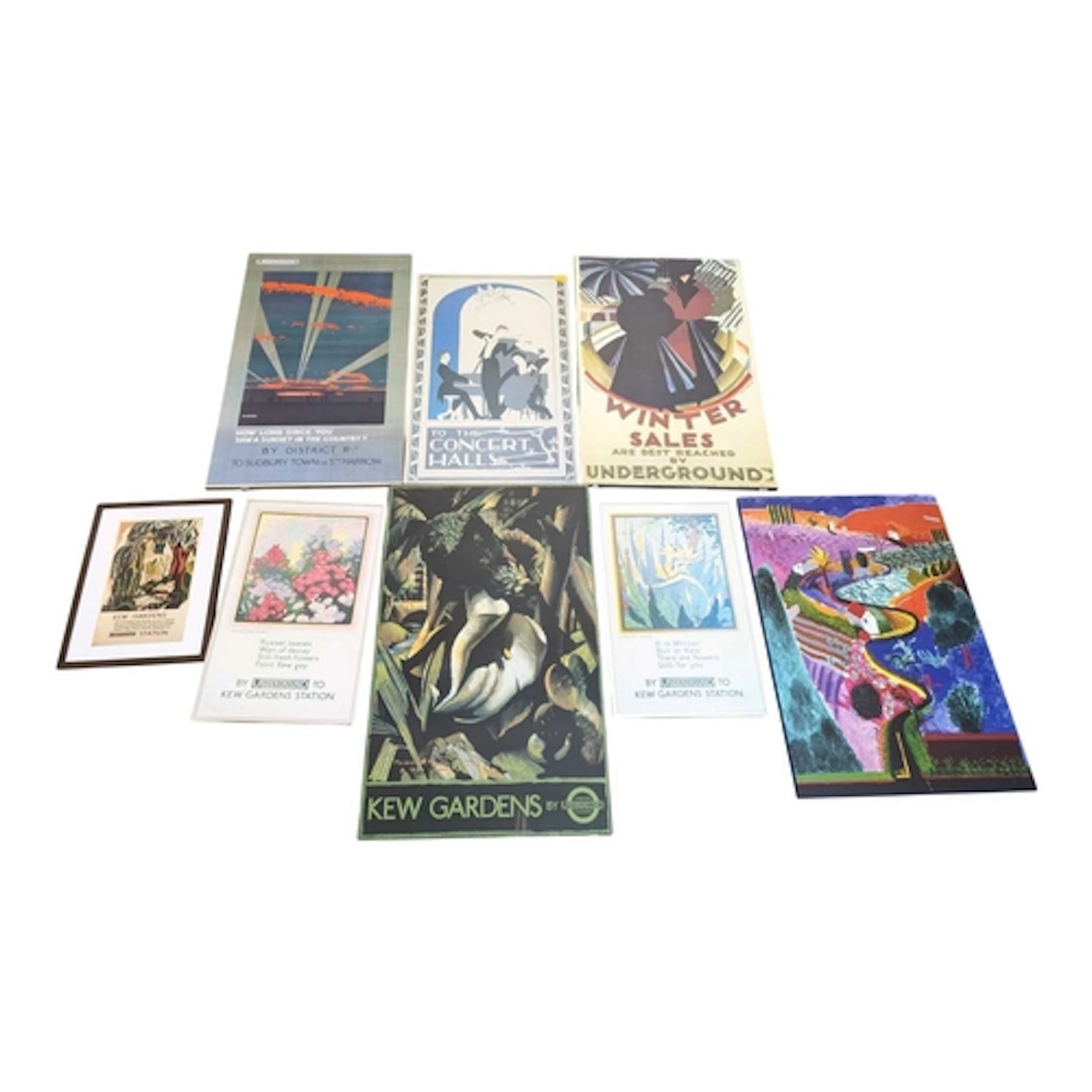 A collection of various contemporary posters to include exam...