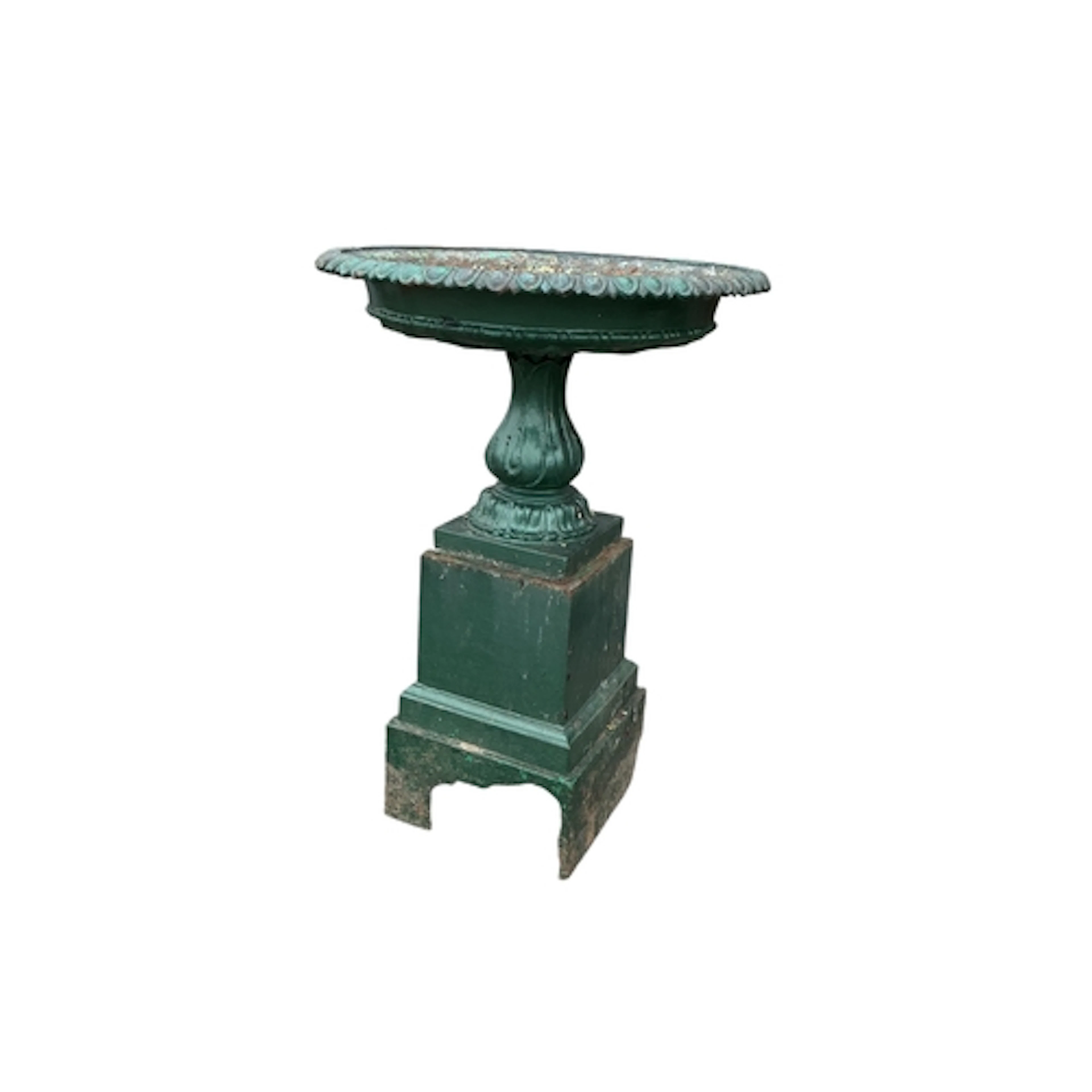 A Victorian cast iron tazza form planter, diameter 83cm, hei...