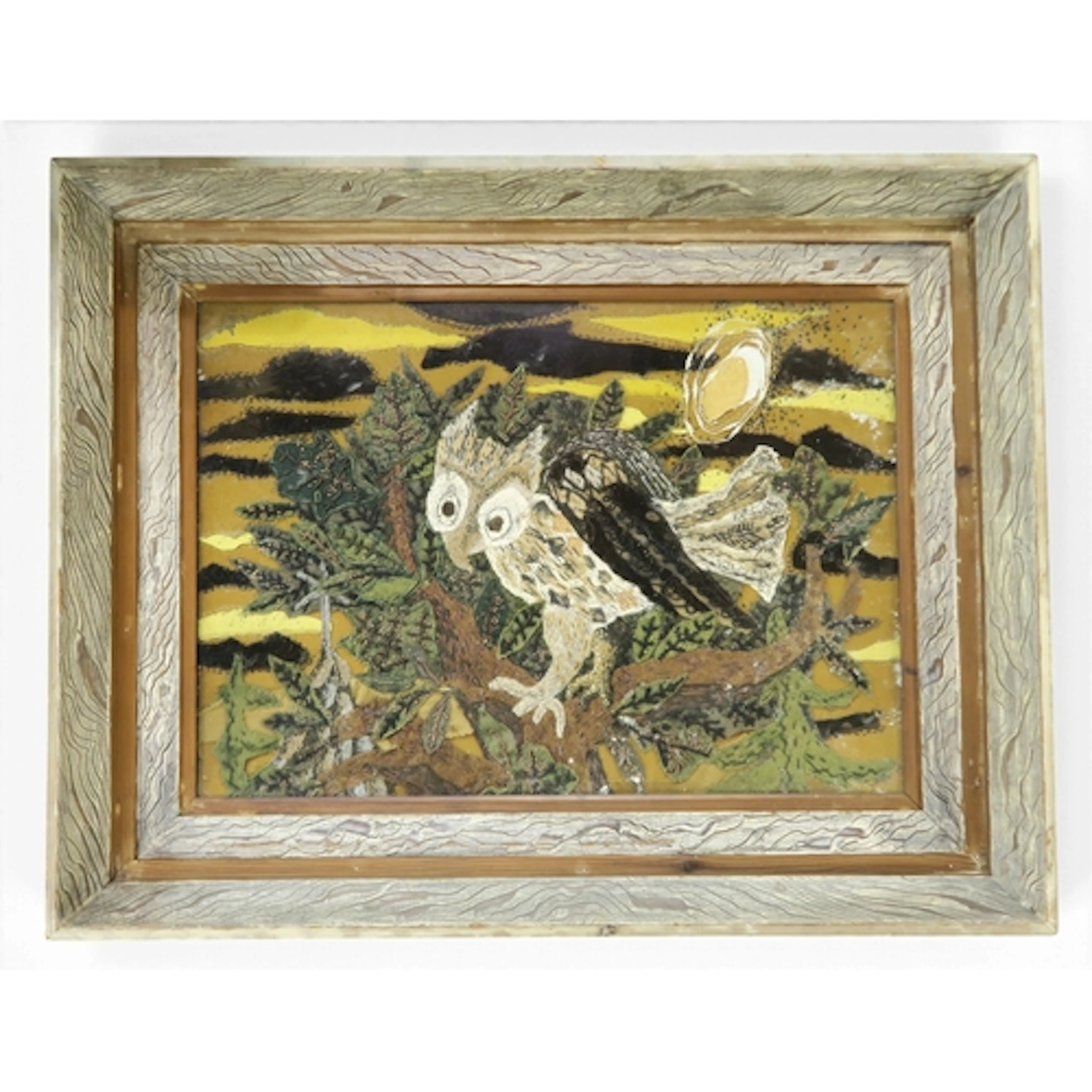 MARGARET KAYE (British 1912-2002) OWL An embroidered a...