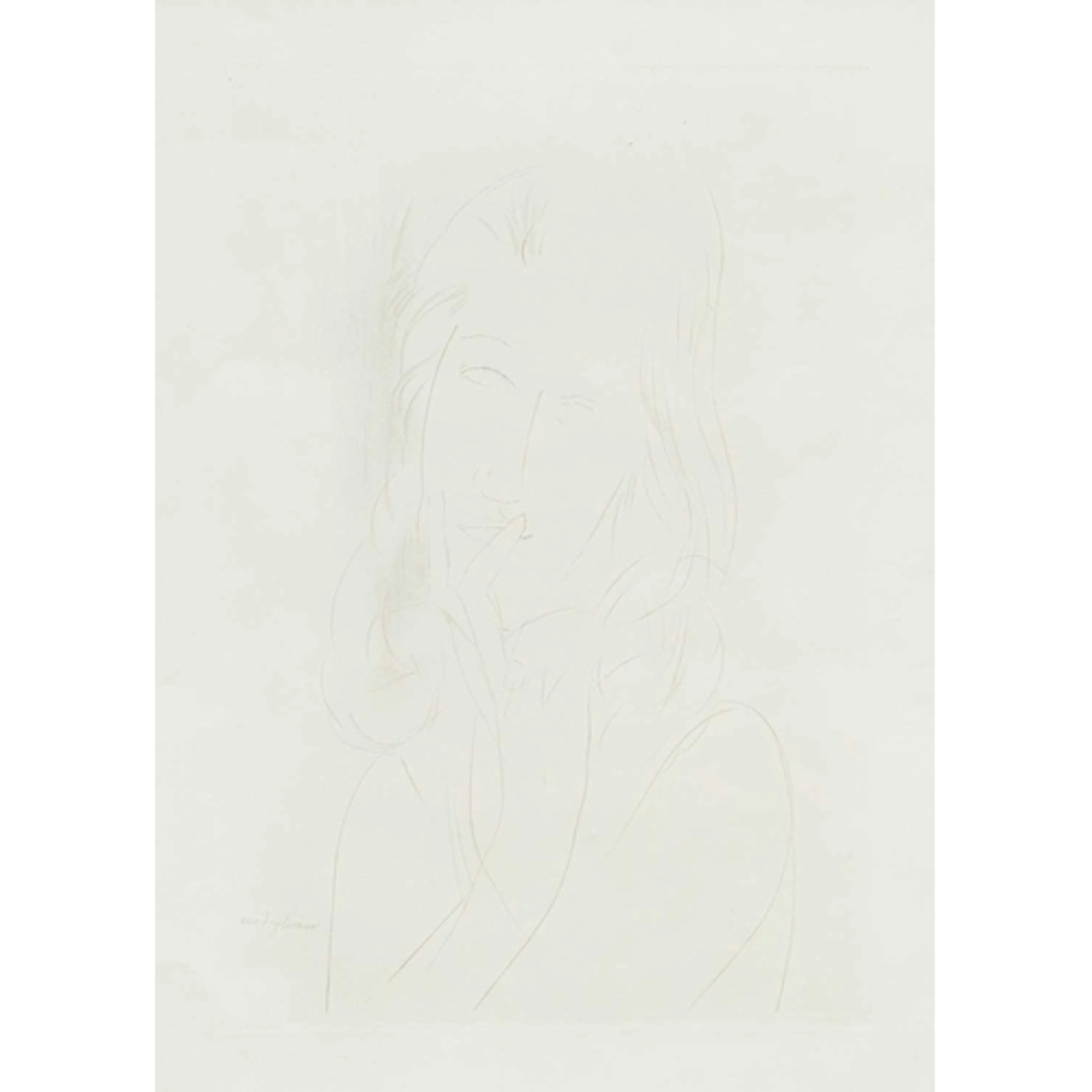 Amedeo MODIGLIANI (1884-1920) Portrait of a Woman Plate-sign...