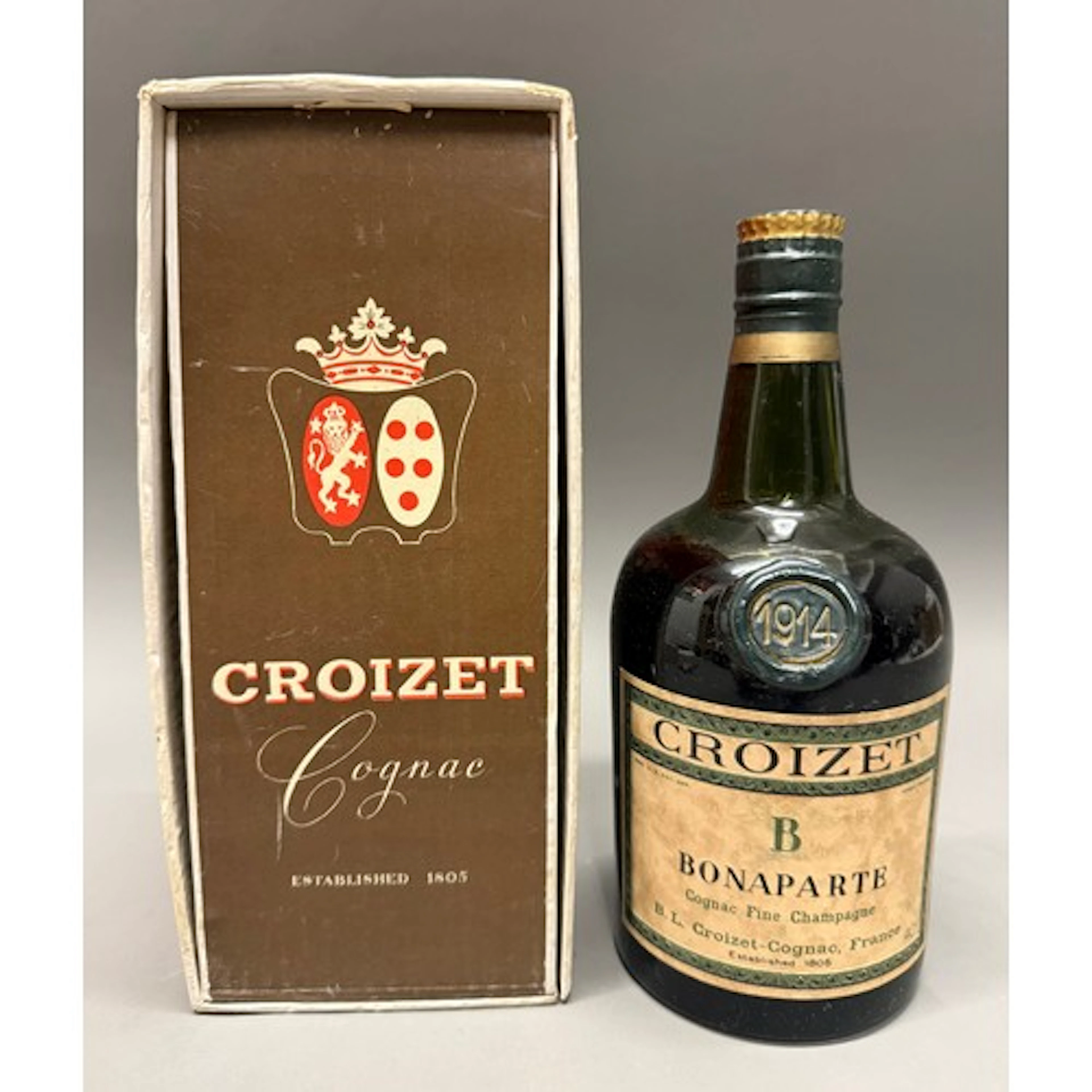 CROIZET 1914 B Bonaparte fine Champagne Cognac brandy 40&deg...