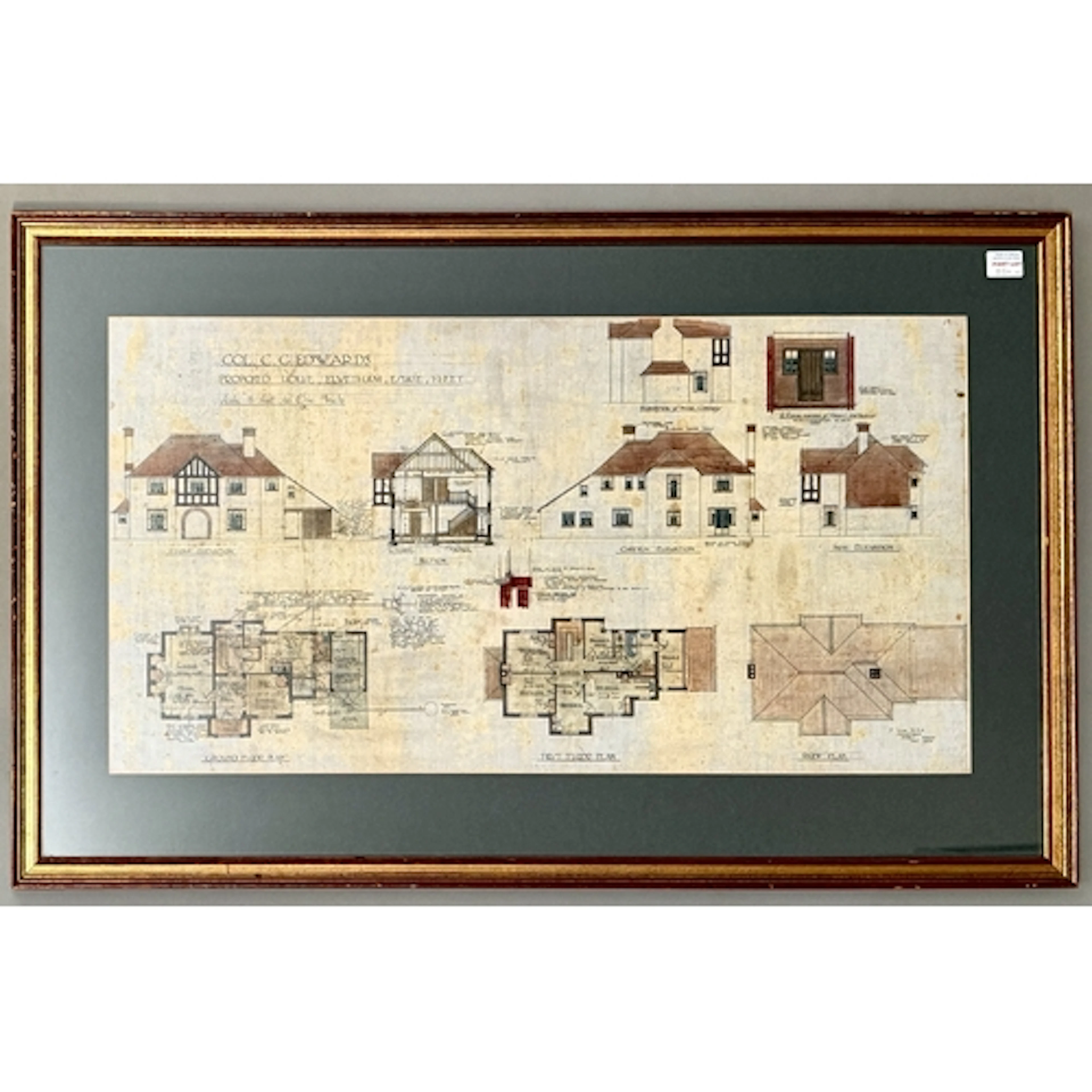 Two early 20th century architectural design drawings, compri...