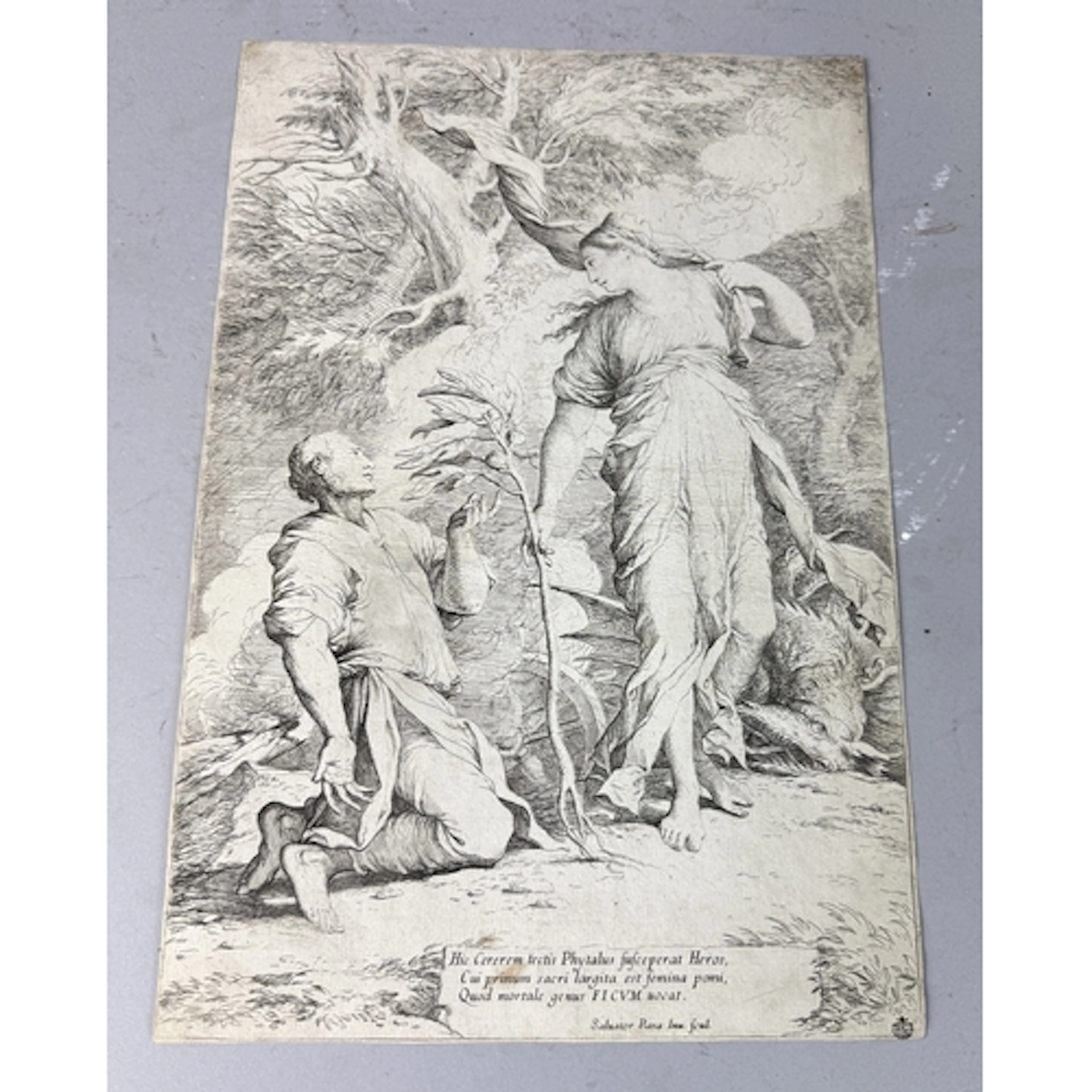 SALVATOR ROSA: AN ETCHING AND DRYPOINT ON LAID PAPER 'CERES ...