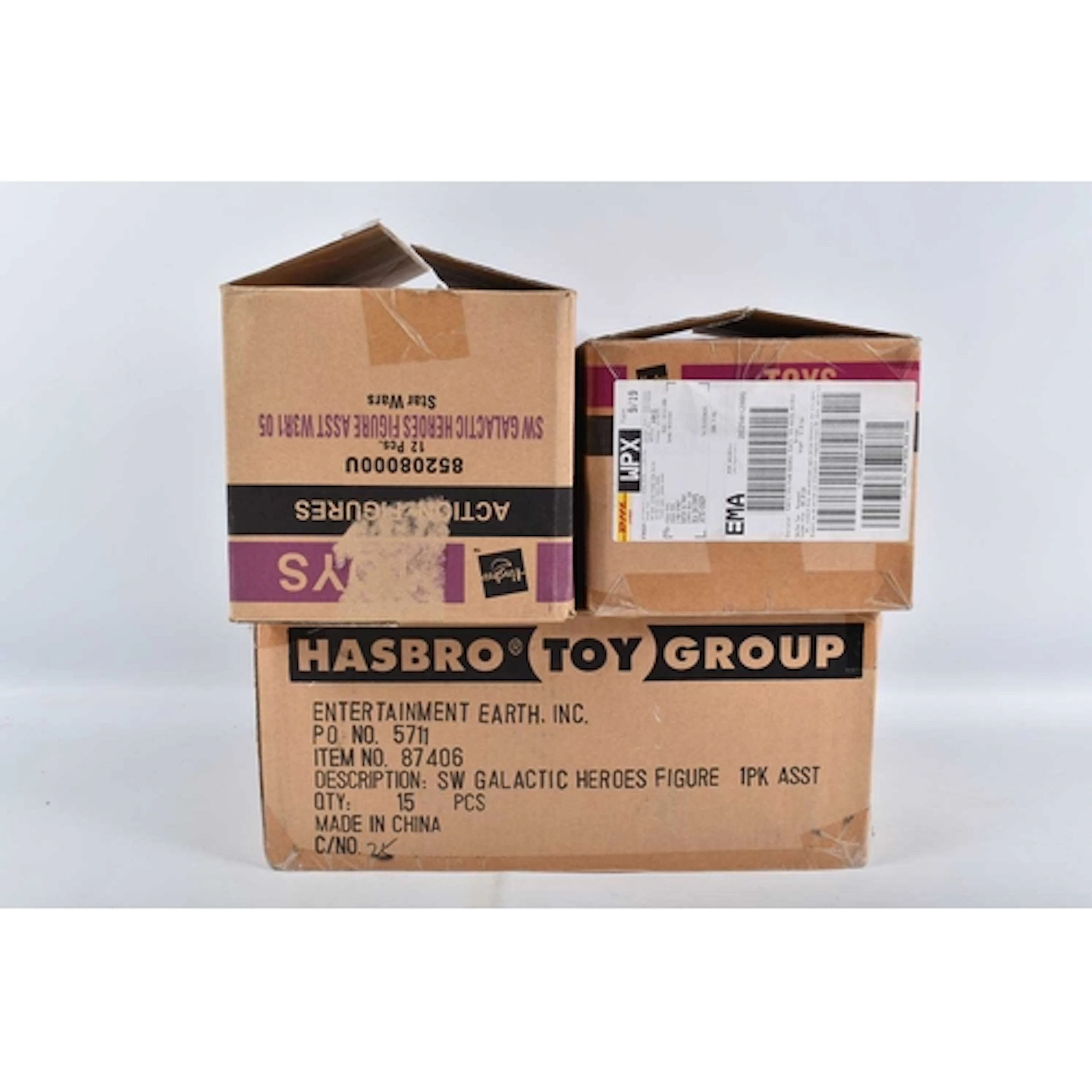 THREE BOXES OF SEALED HASBRO STAR WARS GALACTIC HEROES FIGUR...