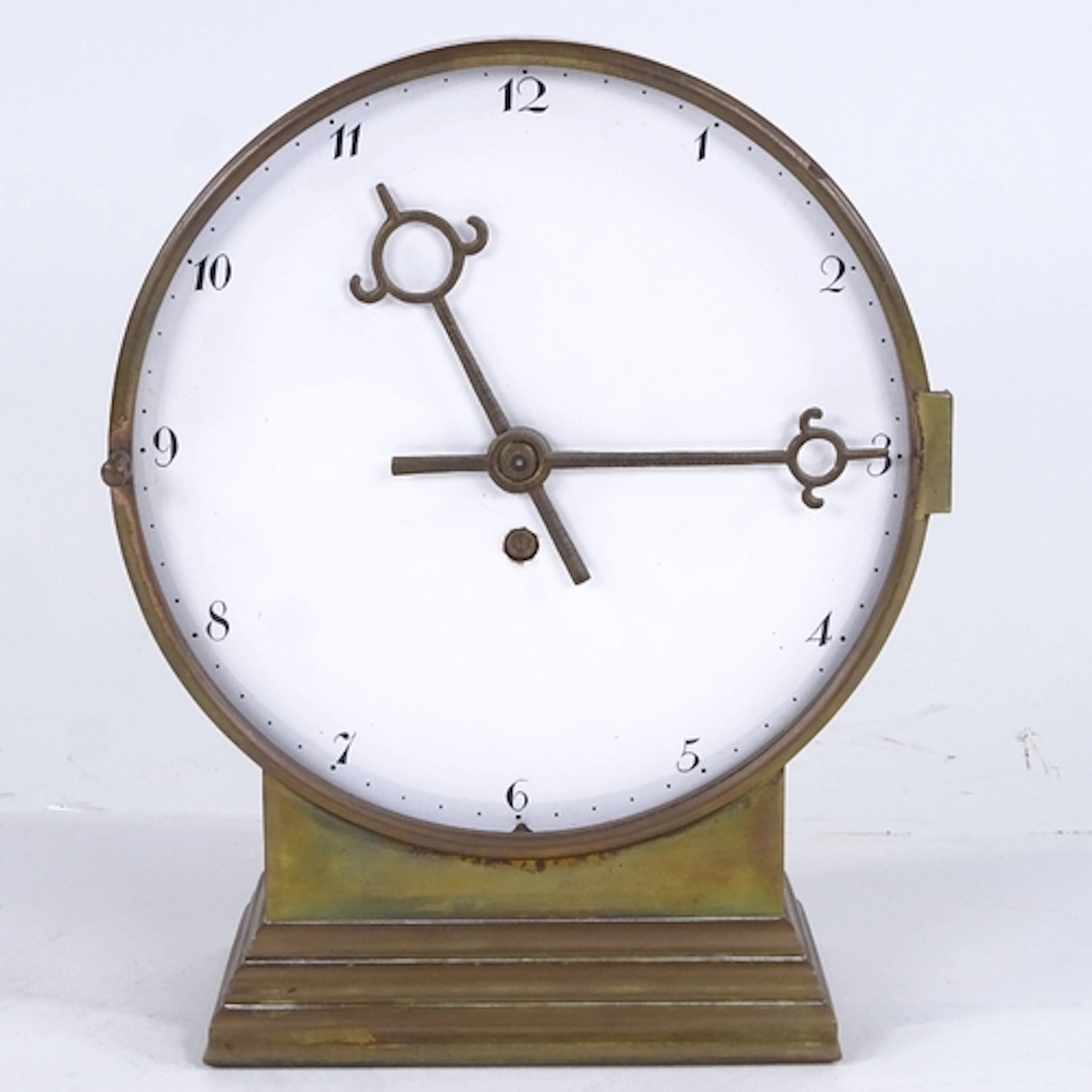 JOSEF HOFFMANN - an Austrian brass-cased table clock, design...
