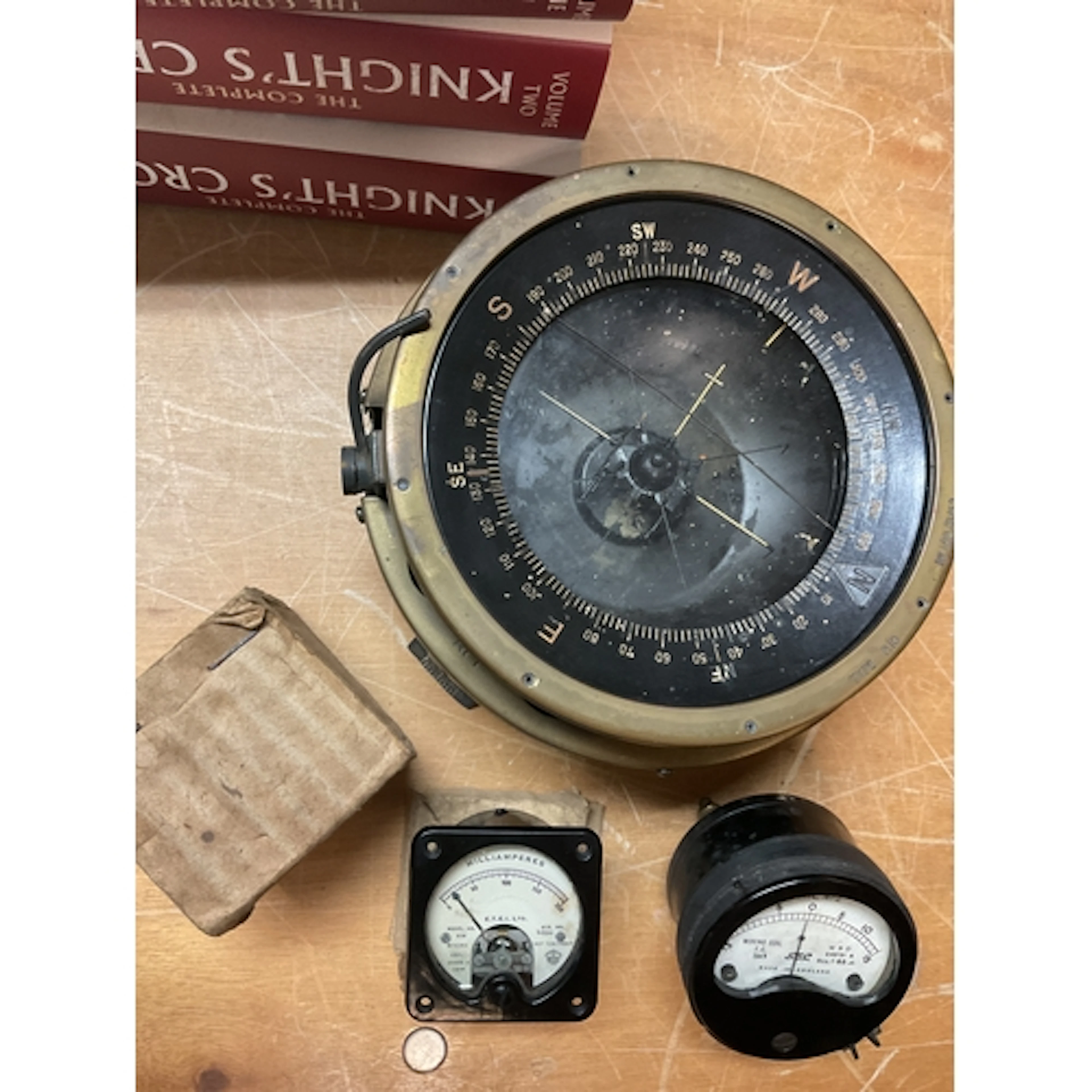 WWII P10 compass off A Lancaster along with two air ministry...