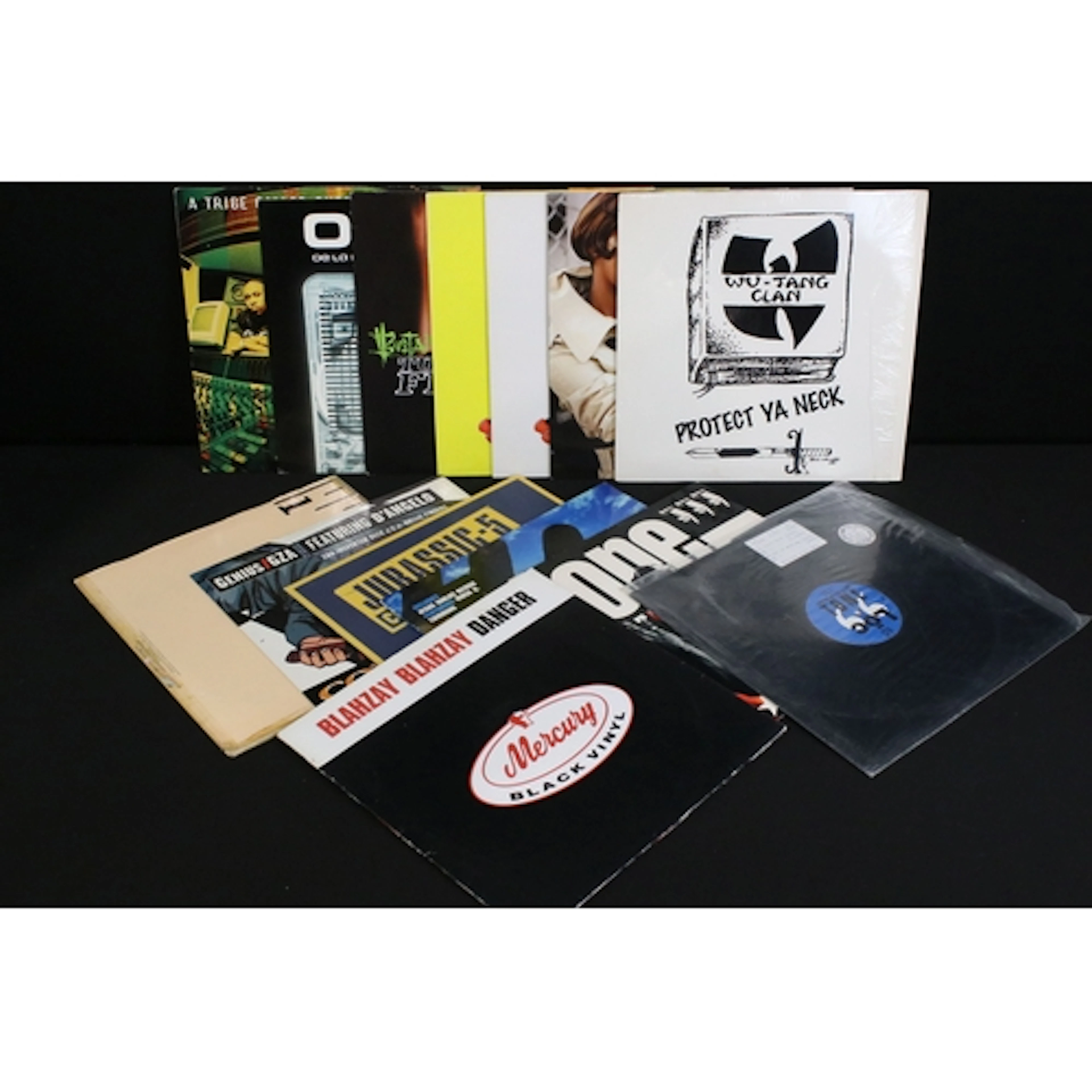 Vinyl - 14 Hip Hop 12” singles to include: Wu-Tang Clan (Lou...