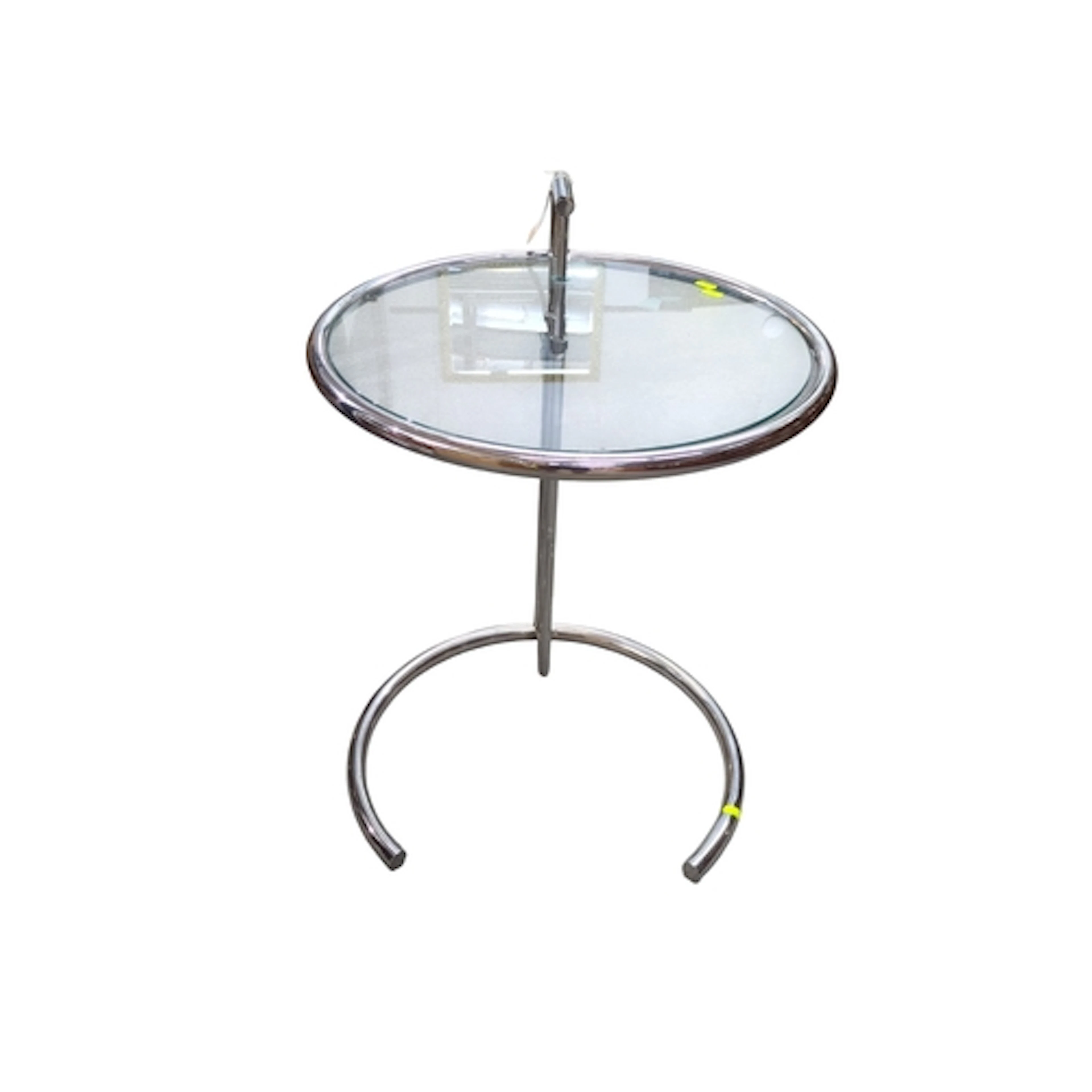 Adjustable side table after Eileen Gray’s E-1027 design, wit...