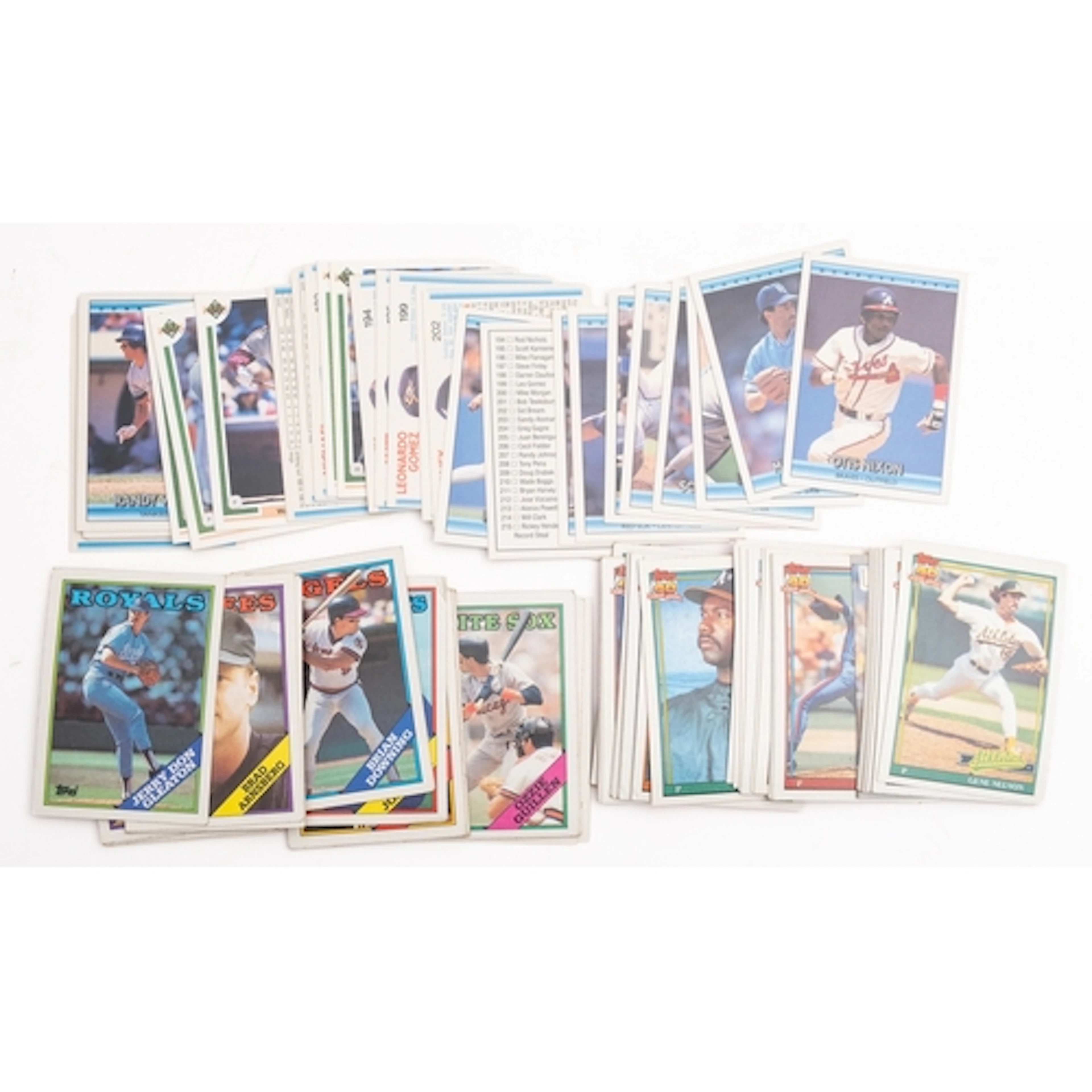 A collection of 1980s and later baseball cards. From Bowman ...