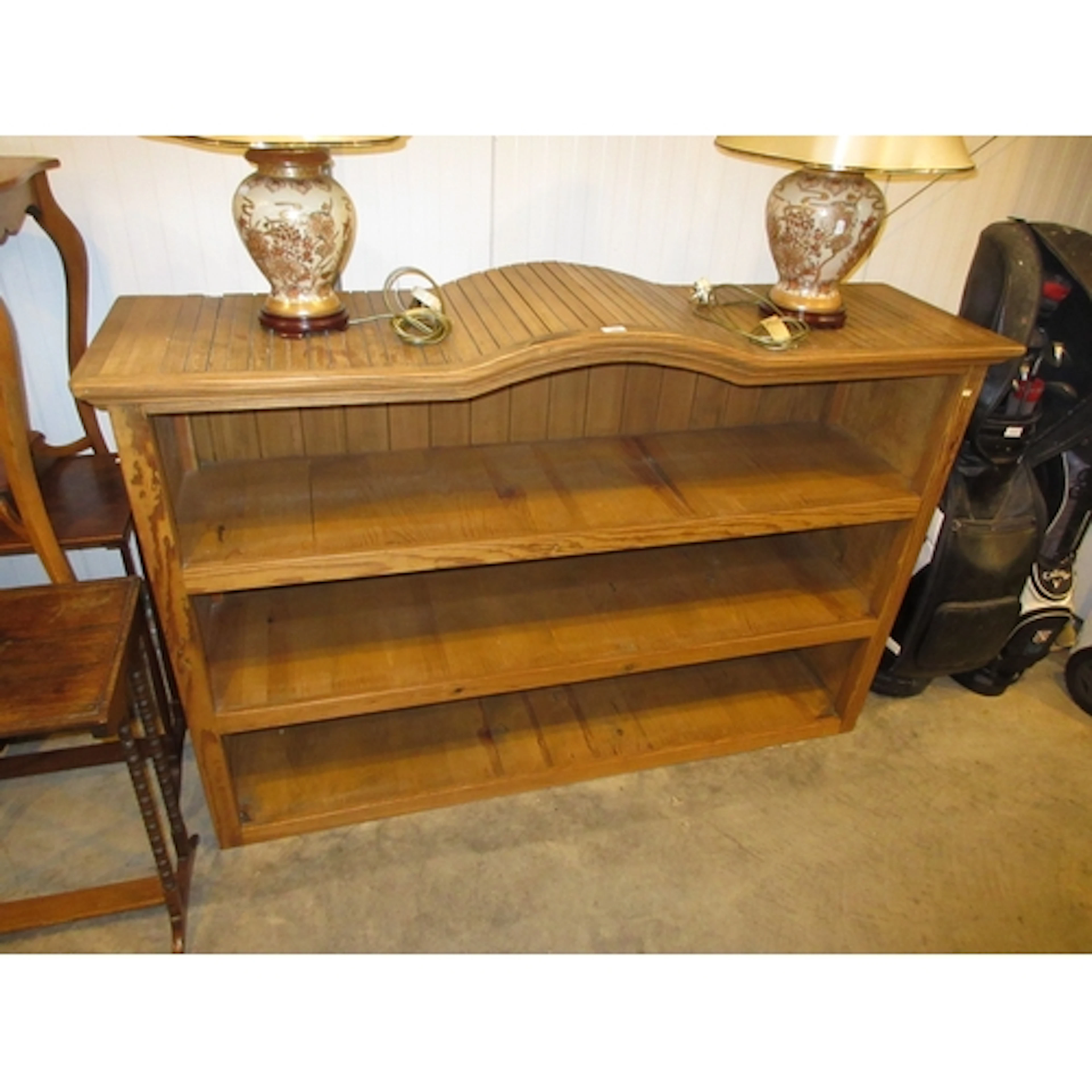 Central Dome Top Book and Display Shelves, 165x45x111cm h ma...