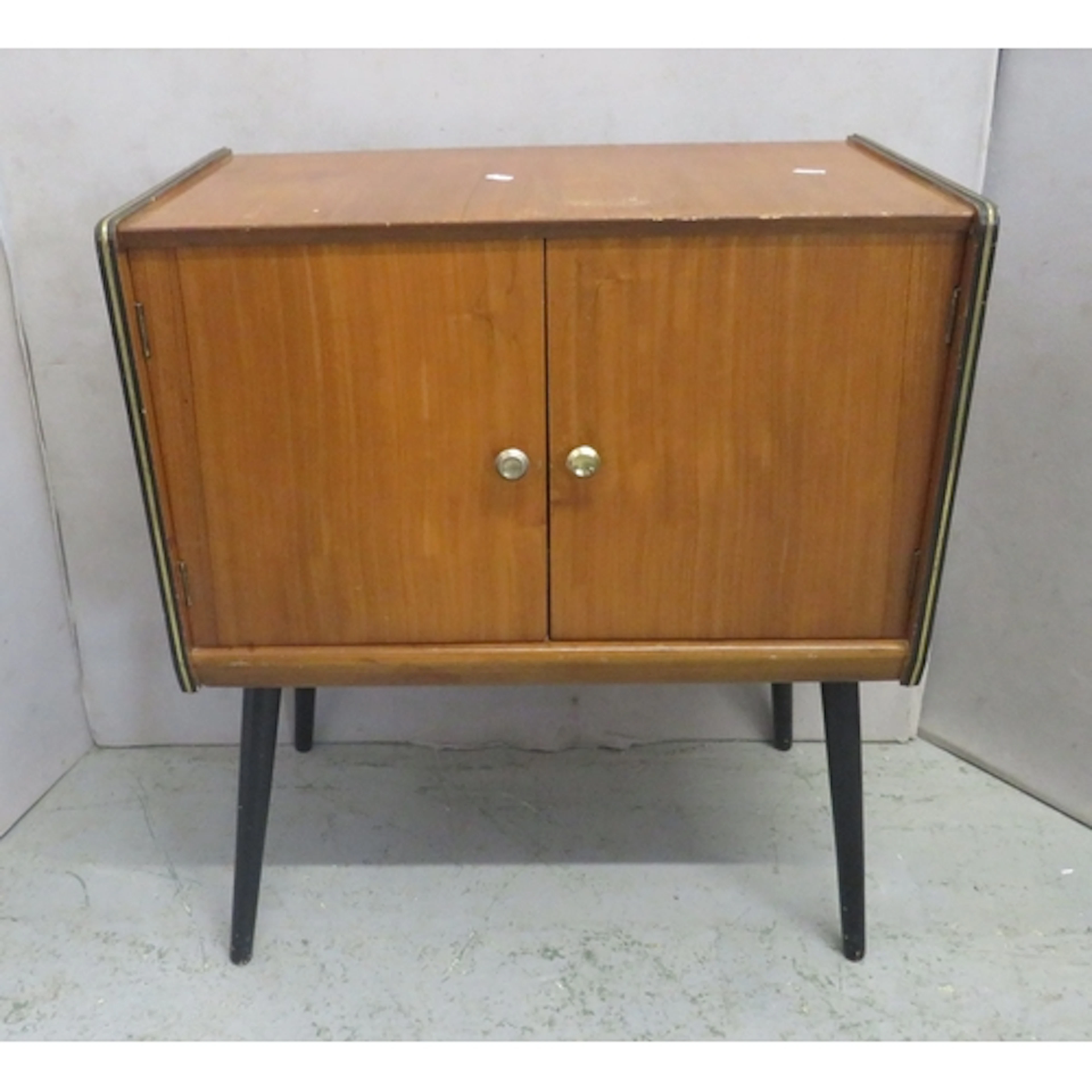 Mid Century Teak Record/Vinyl Storage Cabinet, manufactured ...