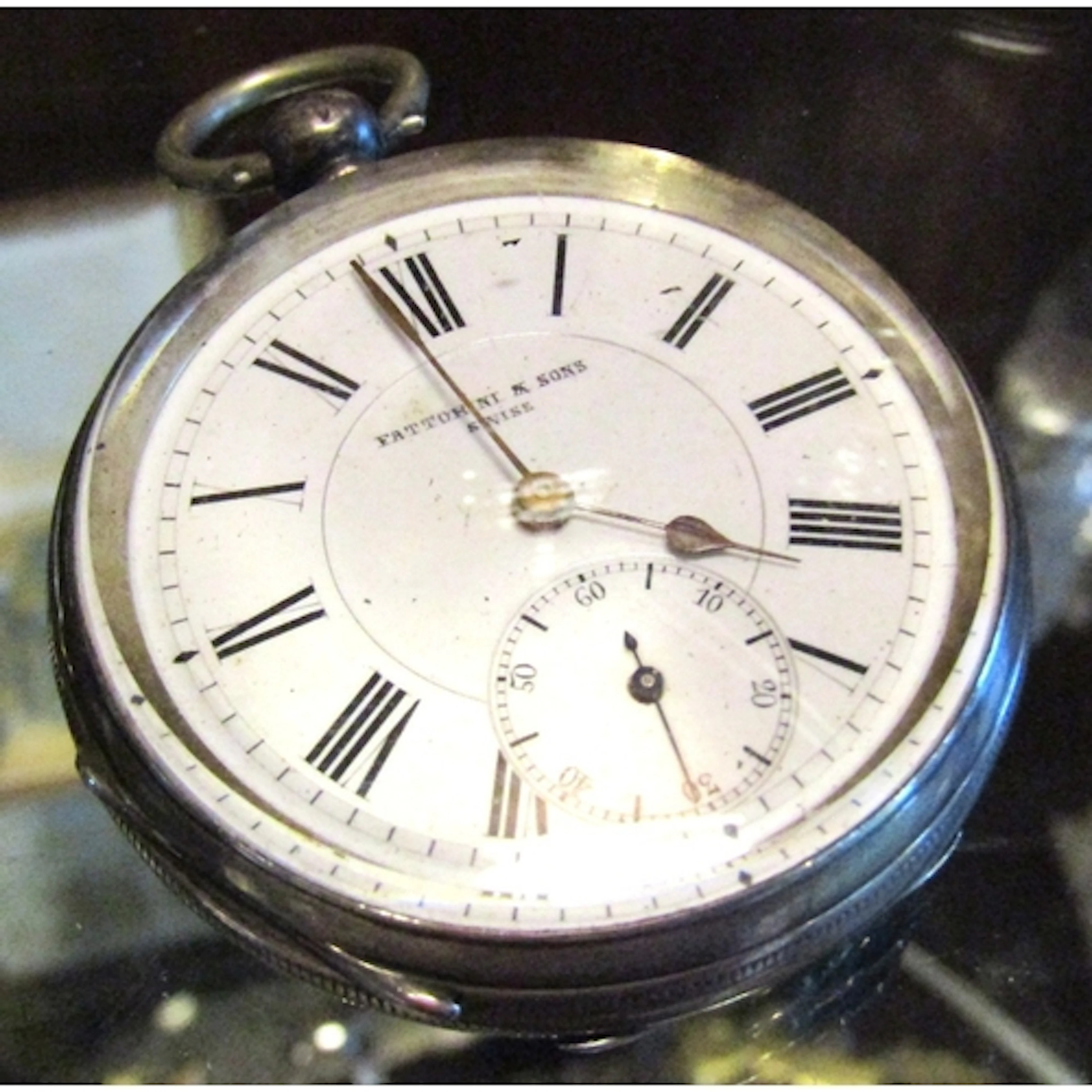 Antique Silver Cased Half Hunter Pocket Watch Roman Numeral ...