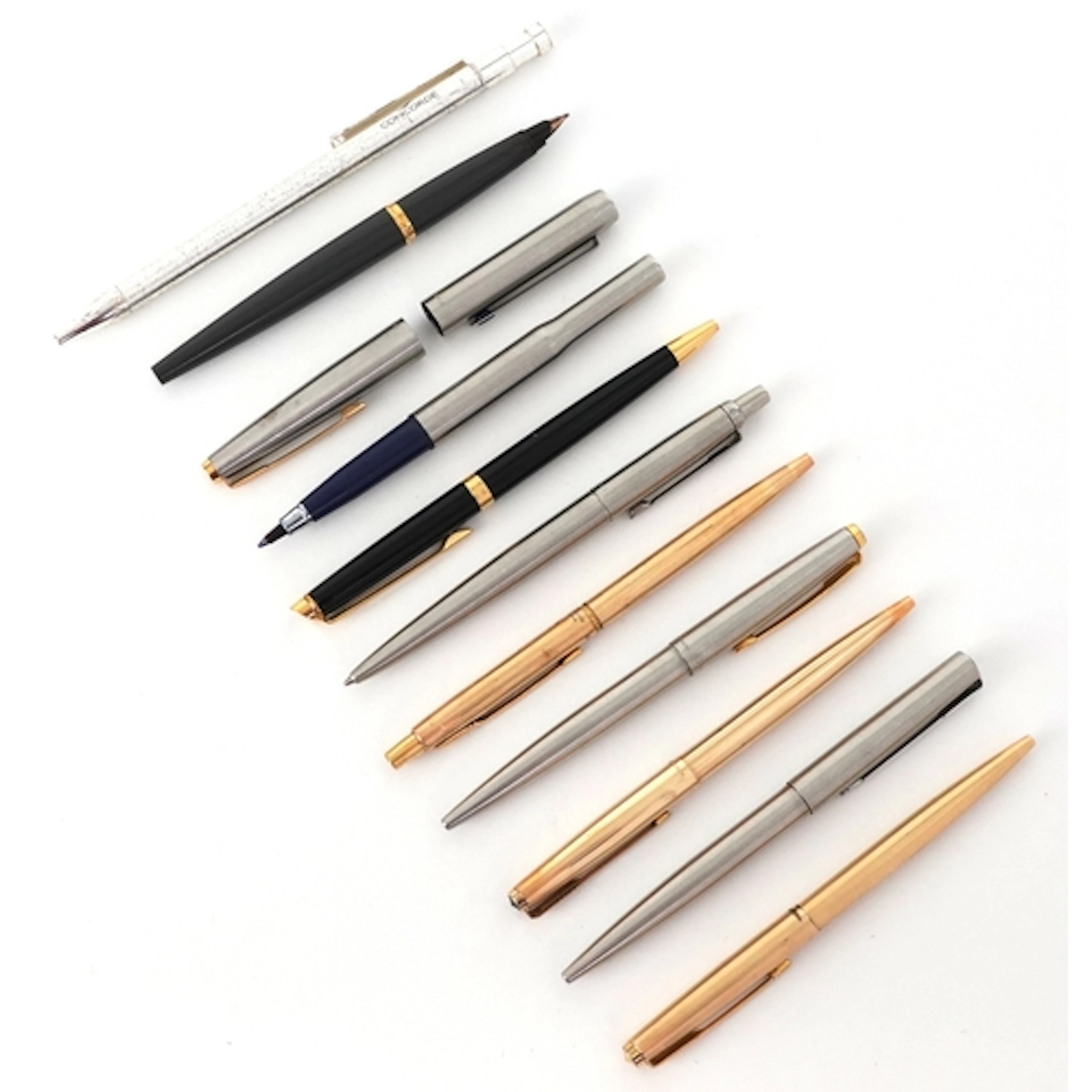 Mid to late 20th century ballpoint pens and fountain pens in...