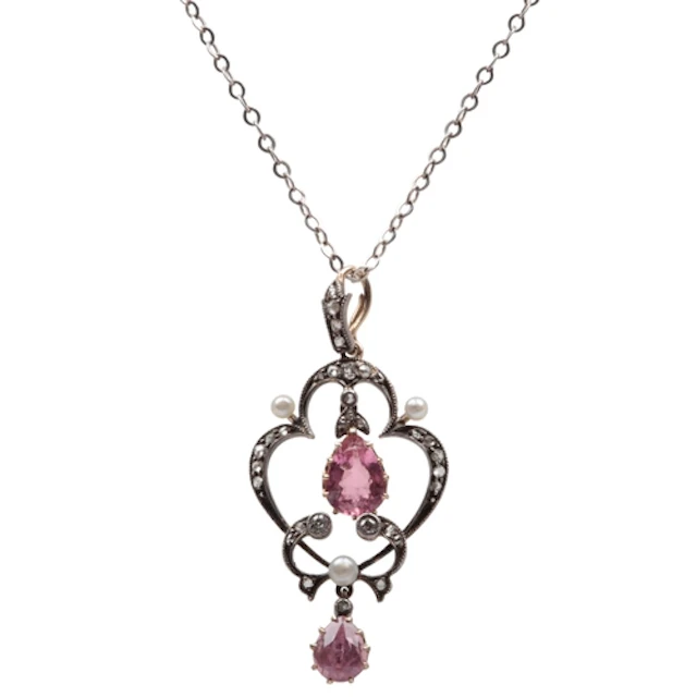 Carrington & Co., an Edwardian tourmaline and diamond pendan...
