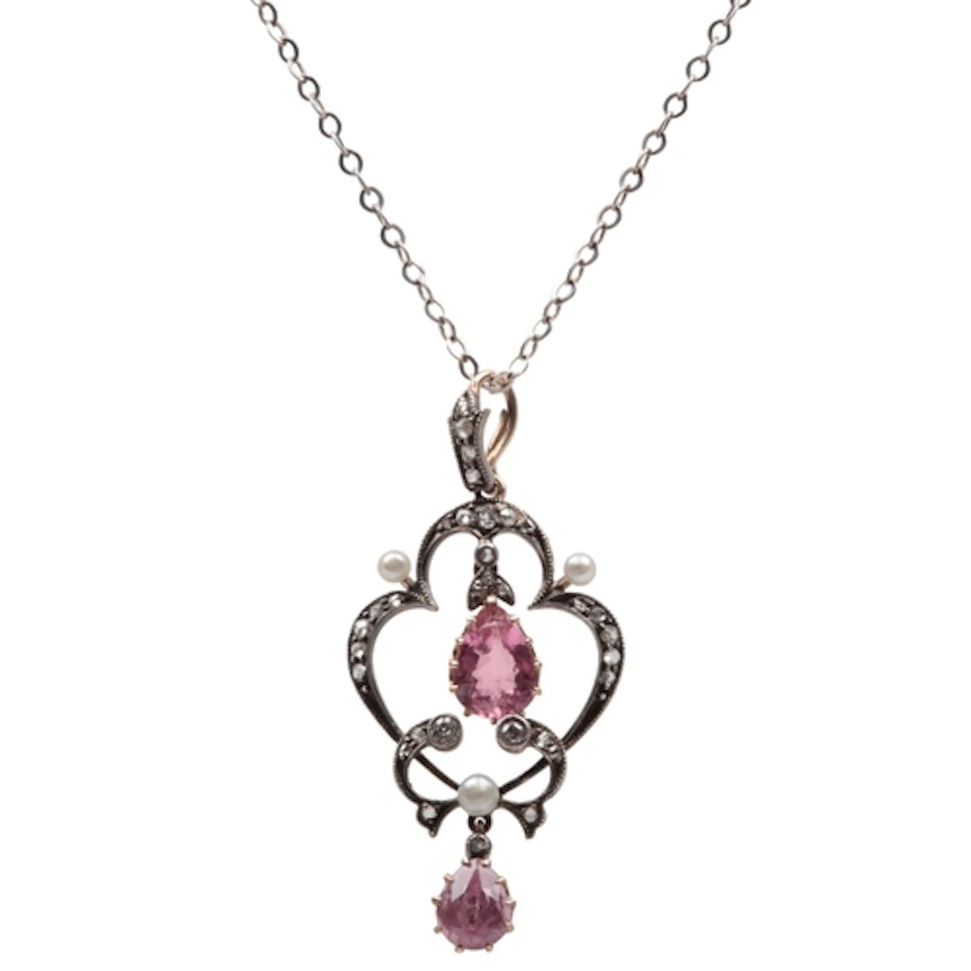 Carrington & Co., an Edwardian tourmaline and diamond pendan...