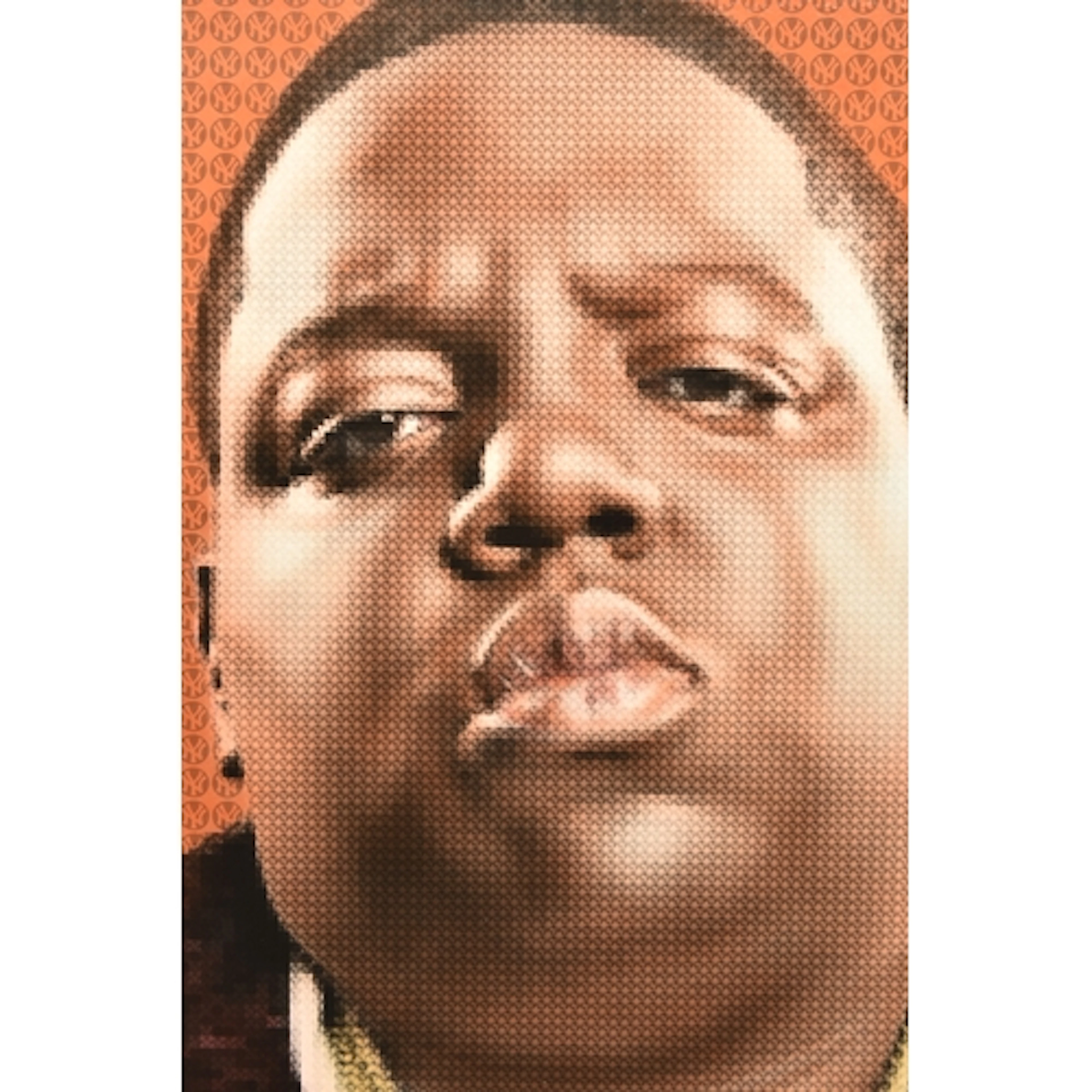 NICK HOLDSWORTH (BRITISH CONTEMPORARY) 'BIGGIE', a pixelated...