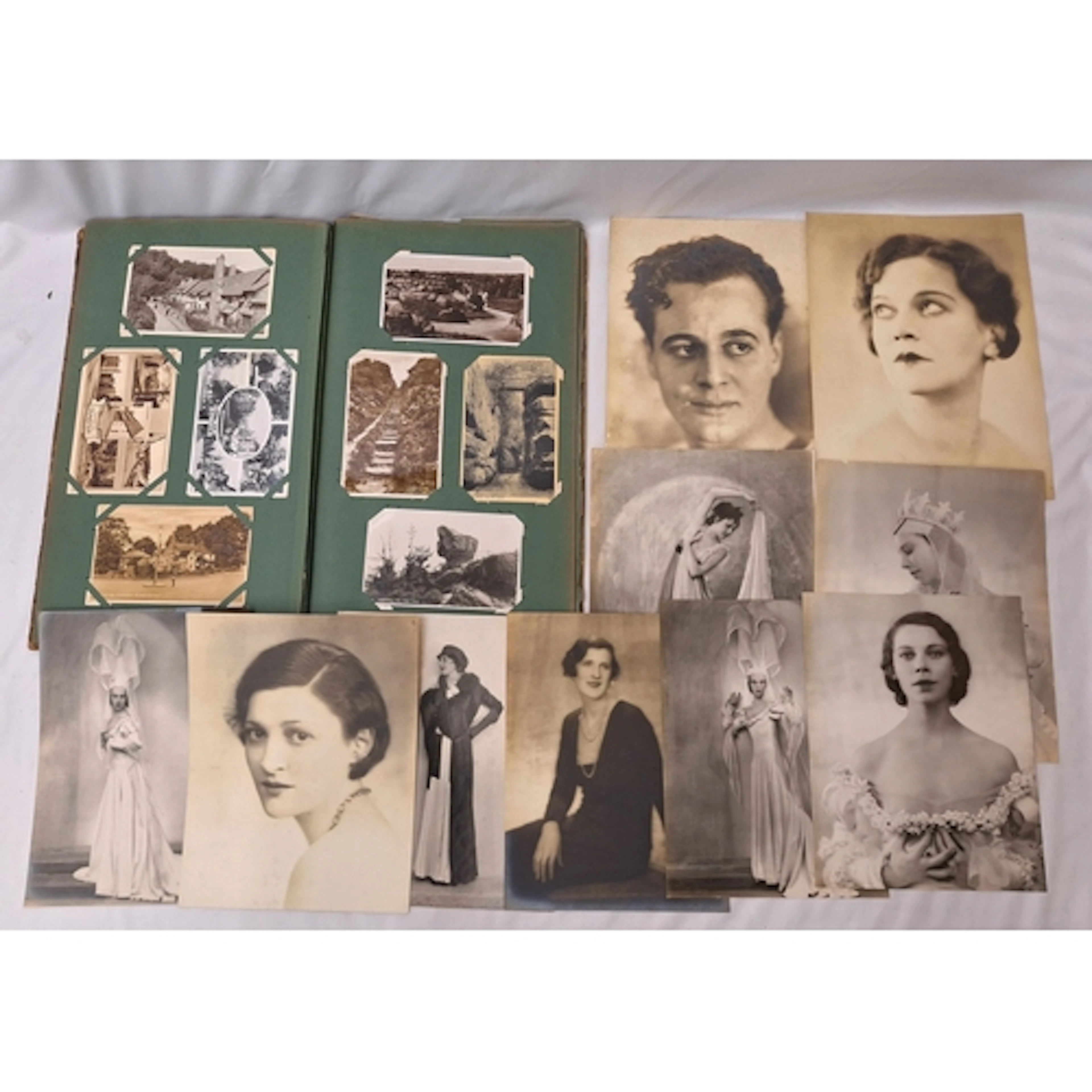 Vintage Postcard Album with art nouveau design to front cont...
