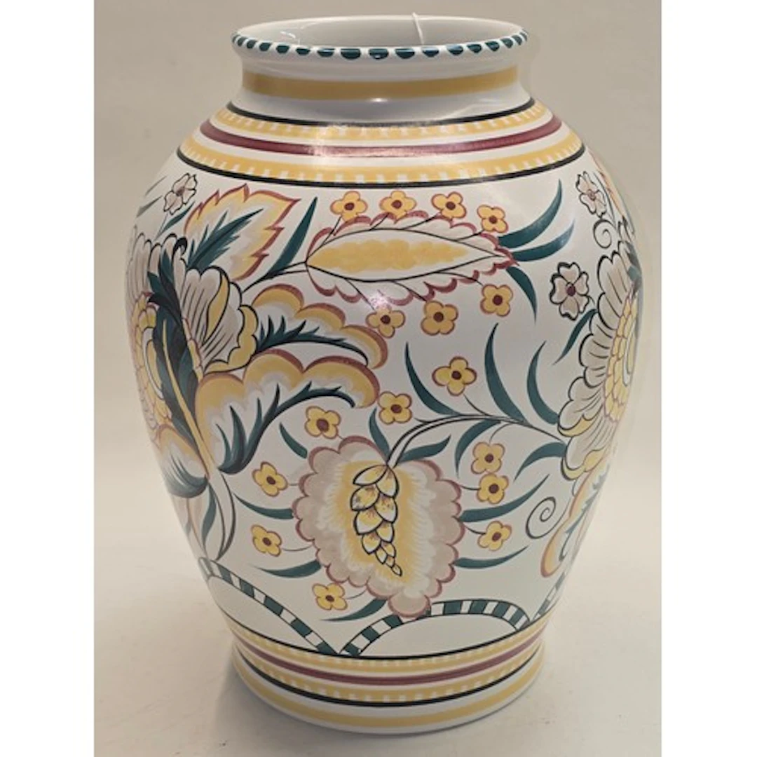 Poole Pottery large ZB pattern vase decorated by Susan Russe...