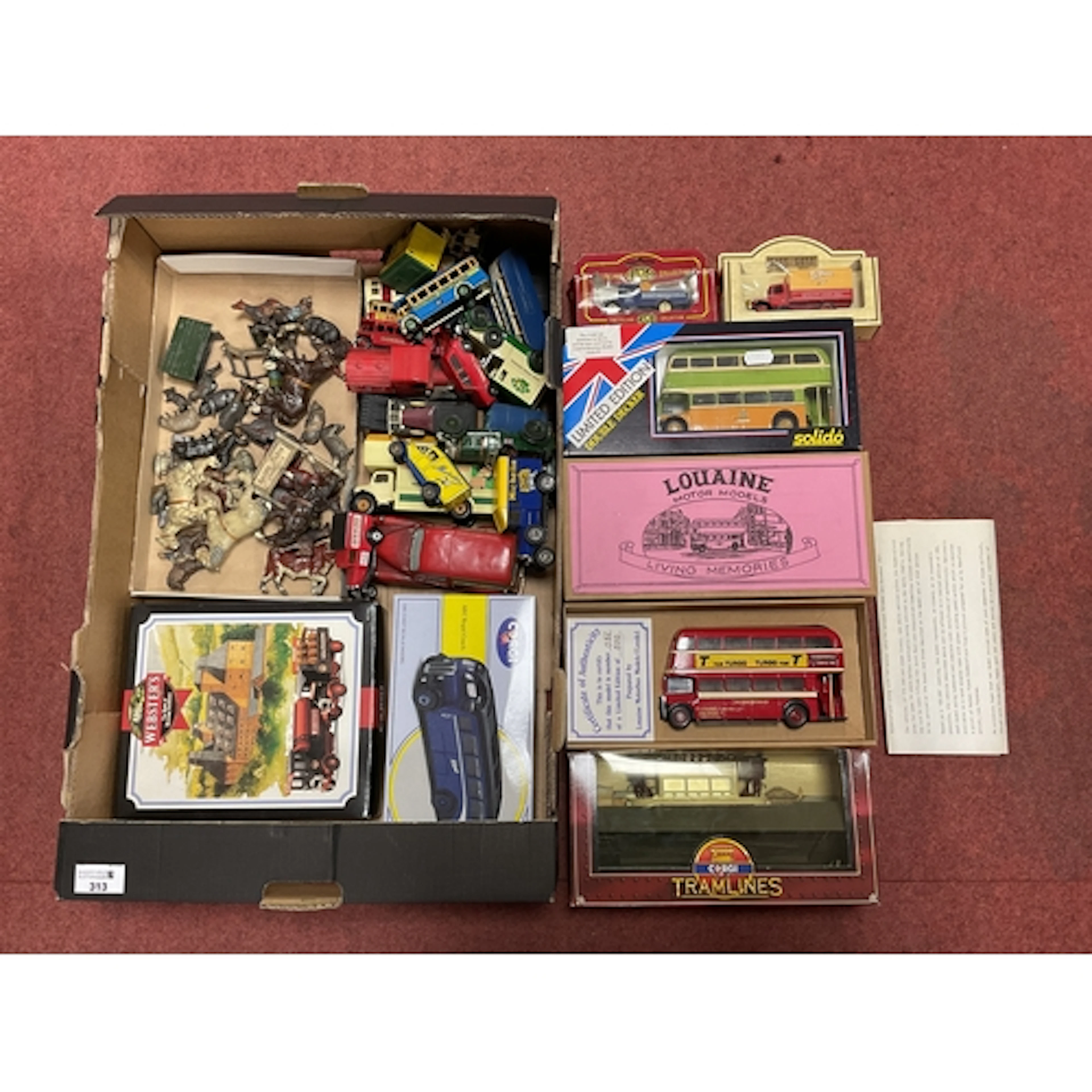 A Collection of Diecast and Plastic Model Vehicles, by Corgi...