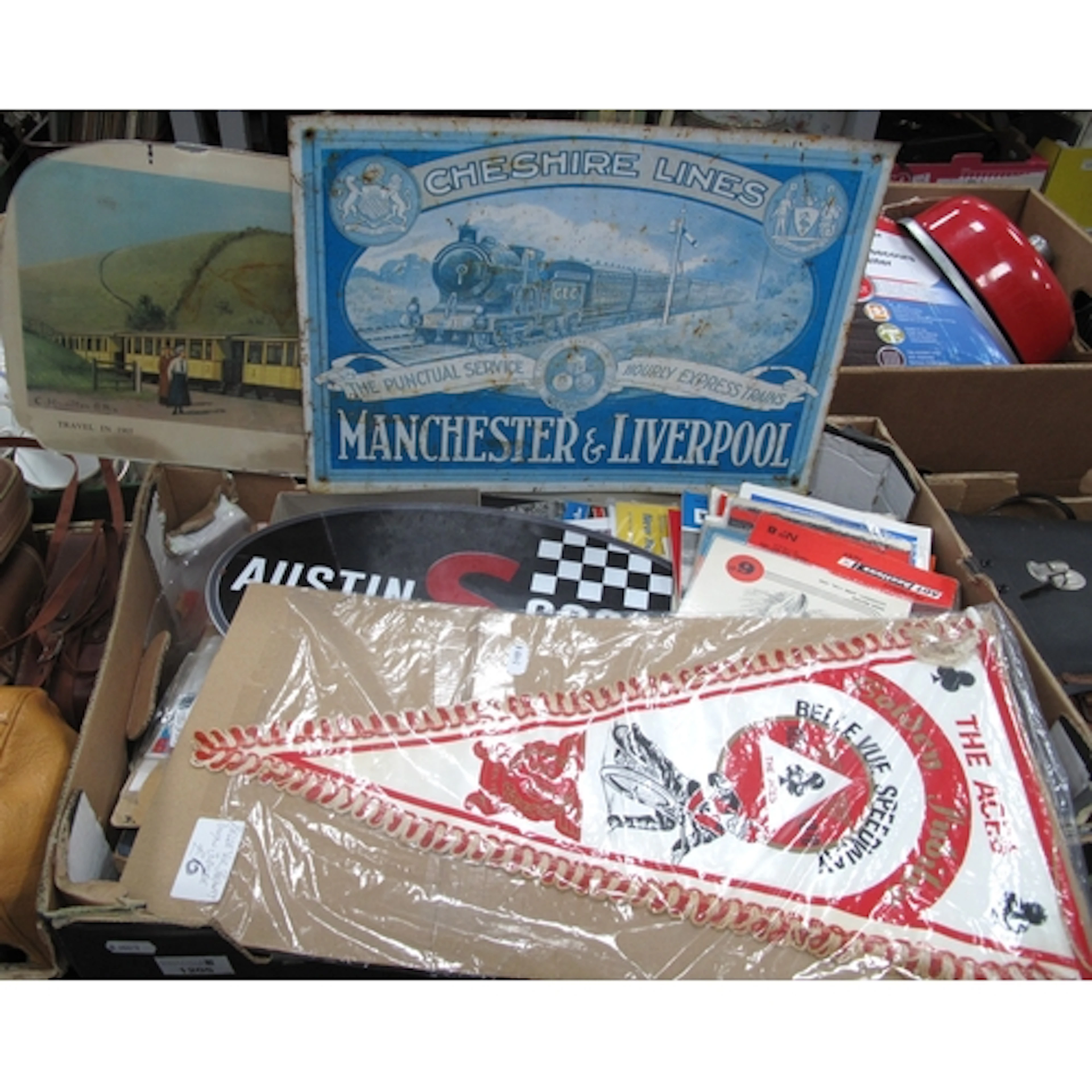 Large quantity of vintage posters, ephemera, and single viny...