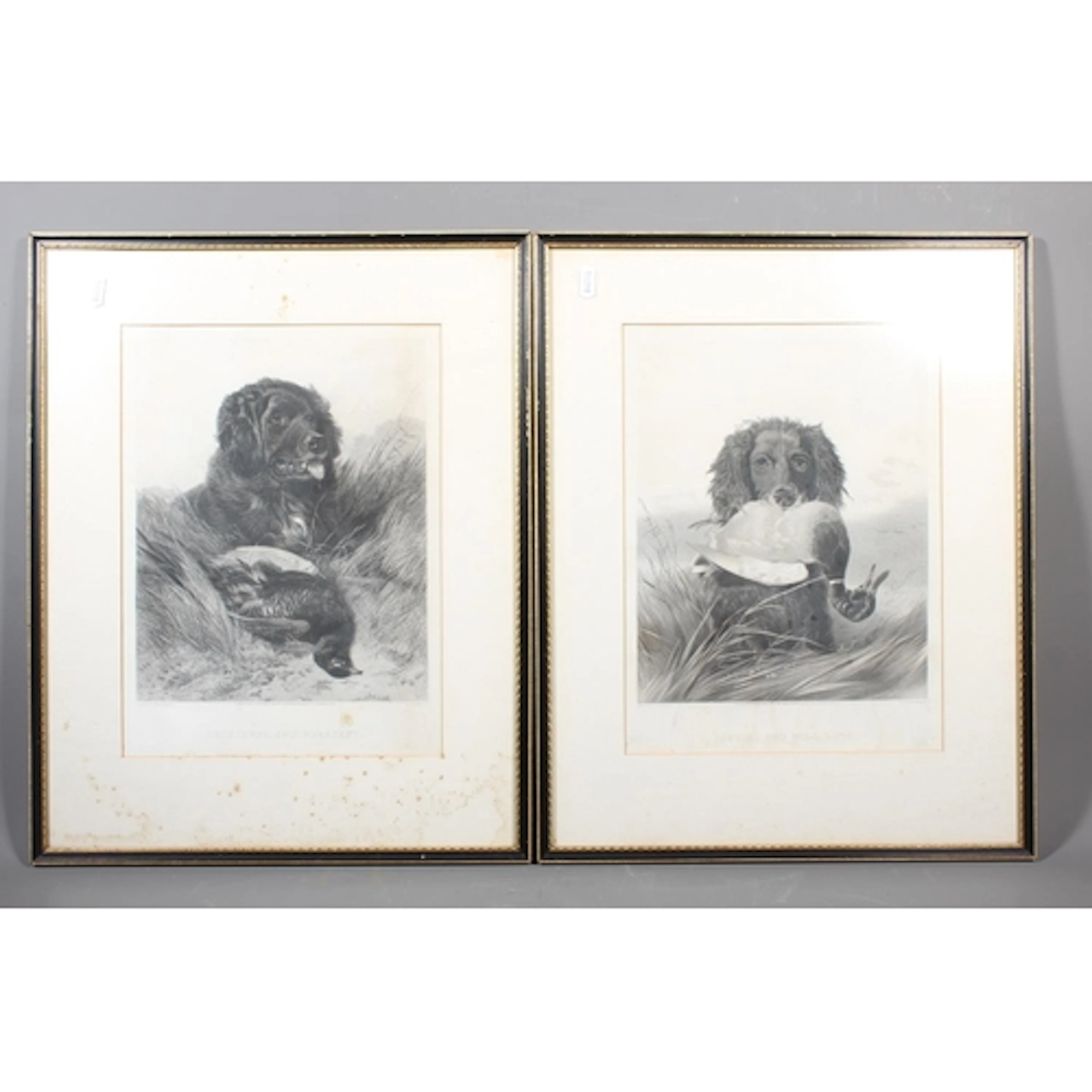 RICHARD ANSDELL after H T RYALL, three dog themed prints to ...