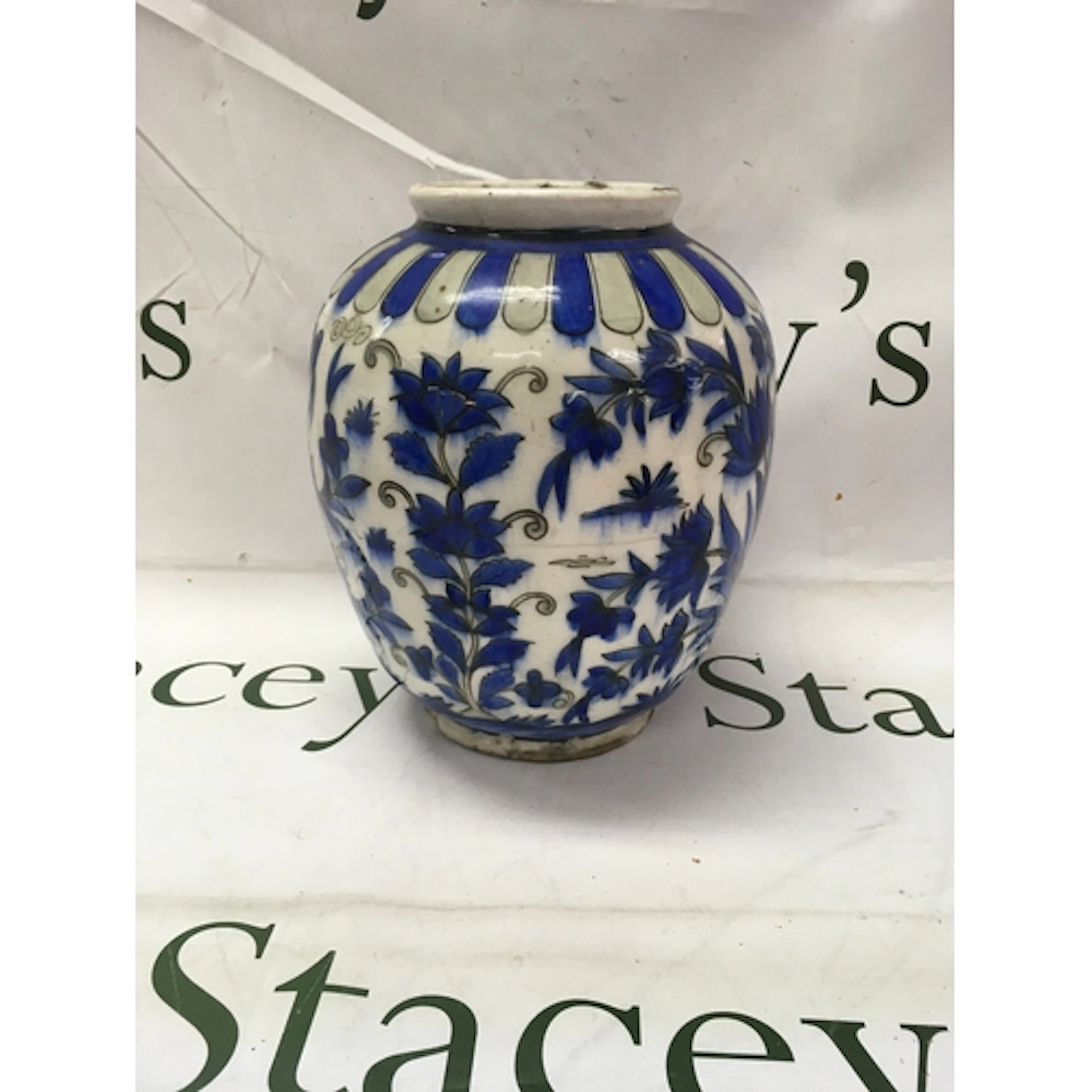 Persian iznik-style vase made in the late 19th century
