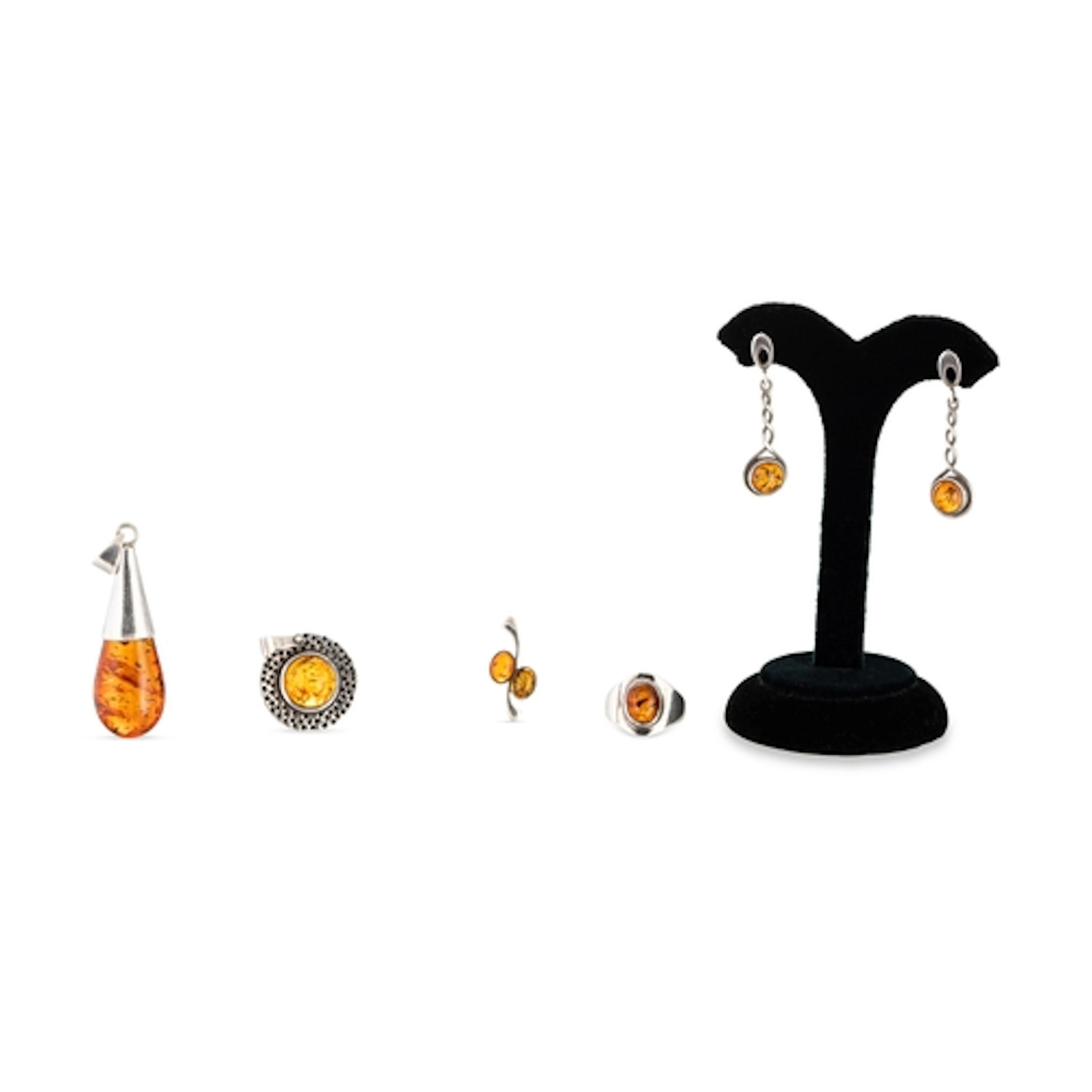 A COLLECTION OF CONTEMPORARY SILVER, (.925) JEWELLERY, set w...