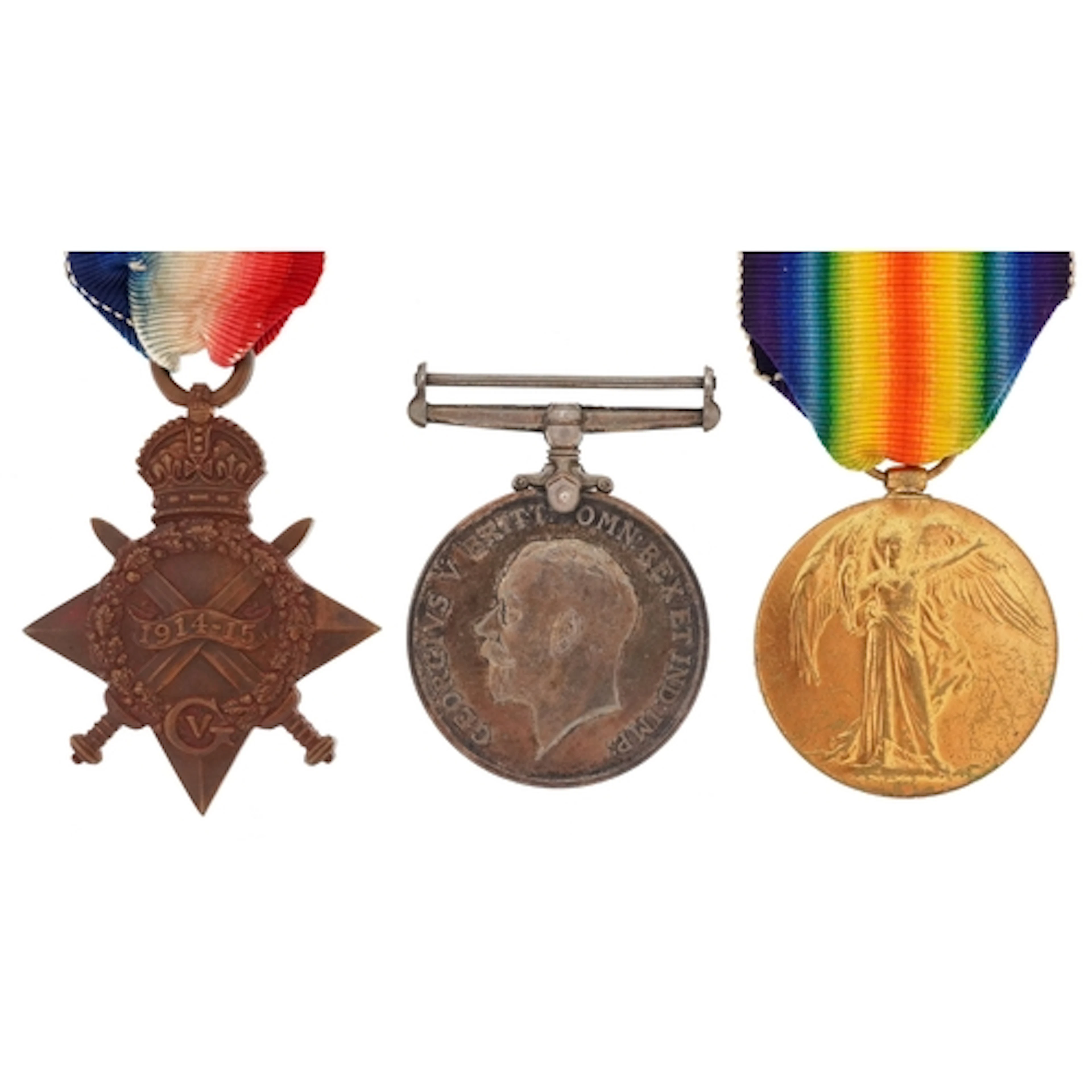 British military World War I medal trio awarded to 15440 PTE...