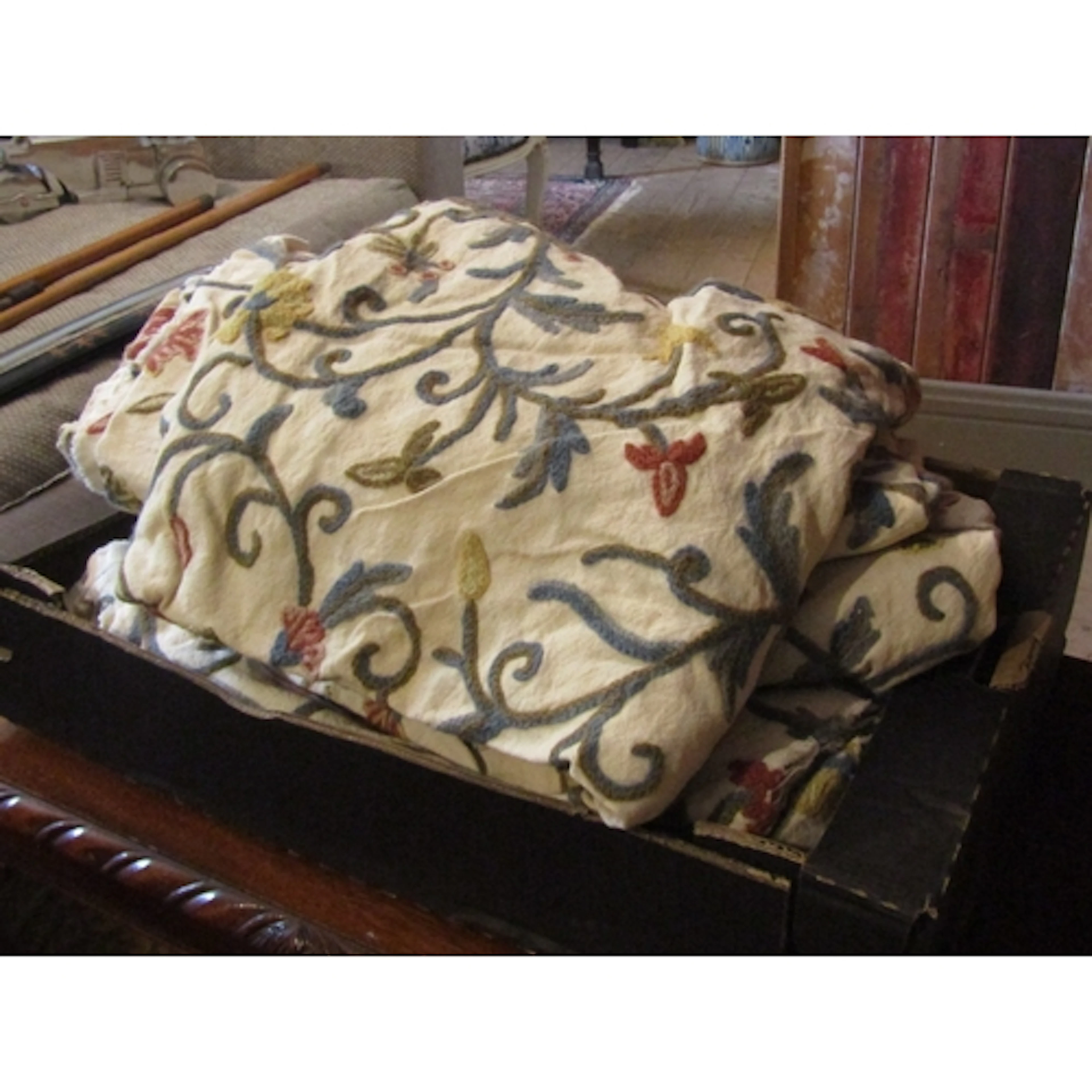 Box of Creole Stitchwork Fabric Suitable for Curtains or Tab...