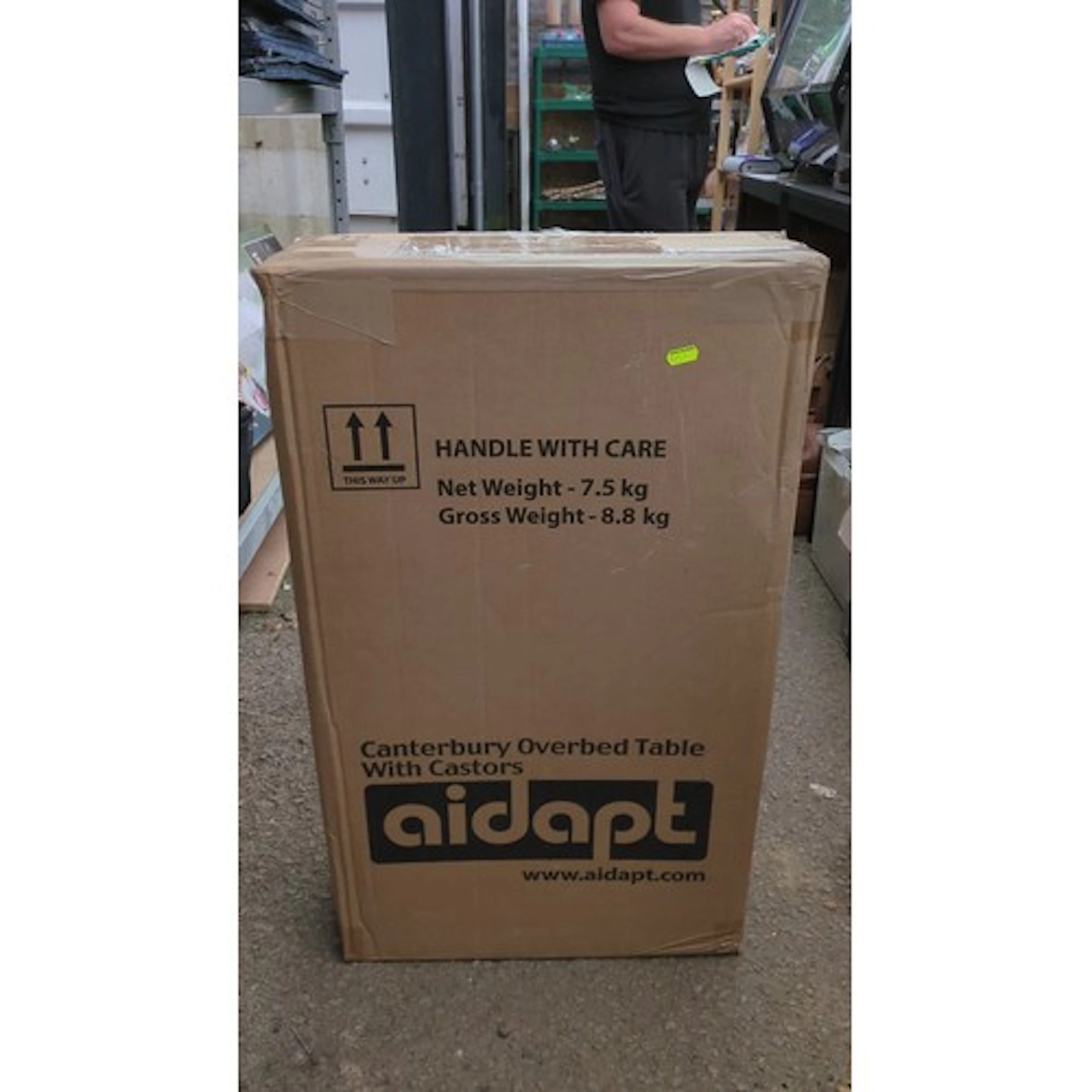 Aidapt ‘Canterbury’ overbed table with castors, boxed and la...