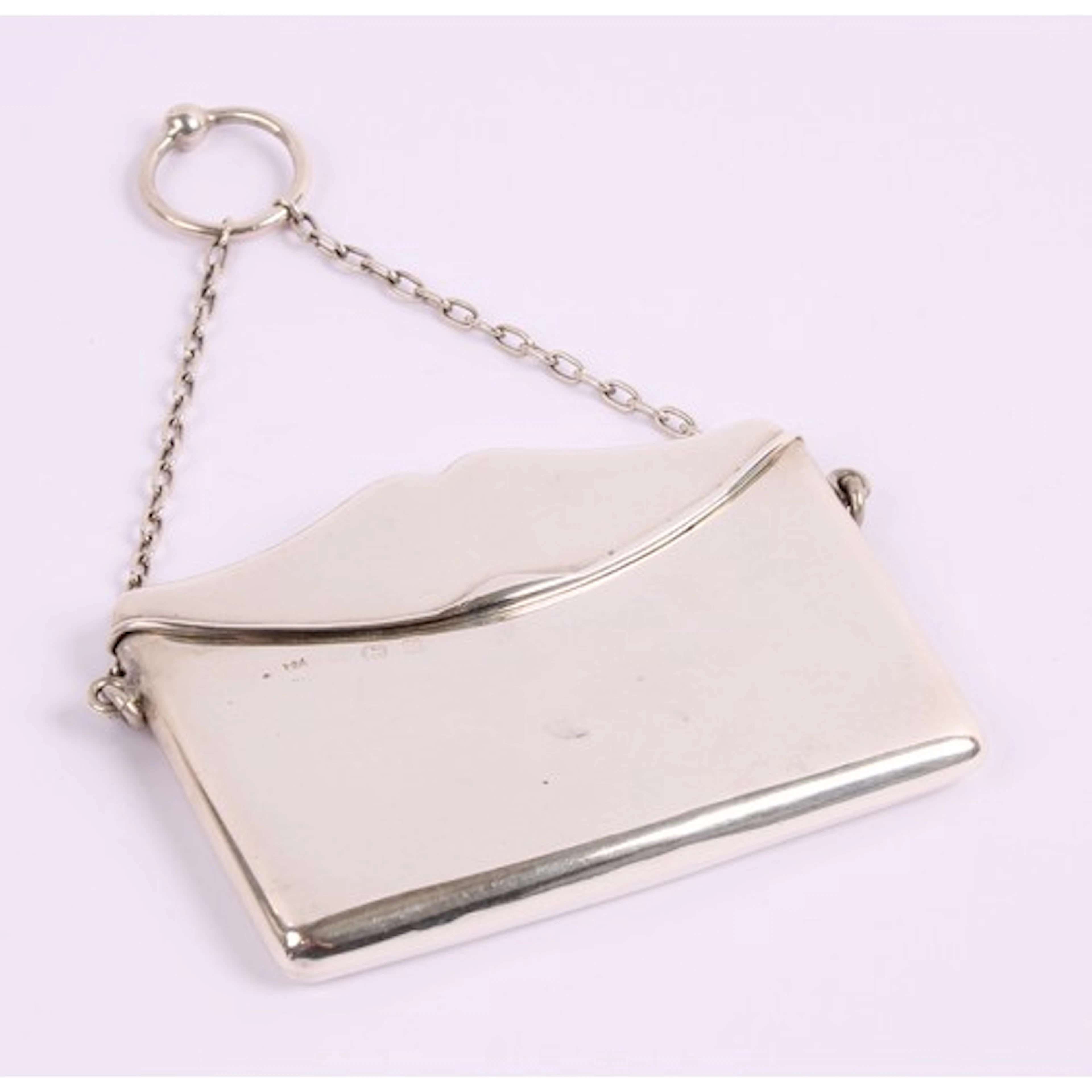 A Edwardian silver ladies' novelty visiting card case, as an...