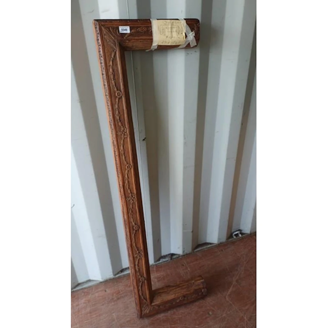 PITCH PINE FENDER WITH CARVED & POKER WORK DECORATION - 144C...