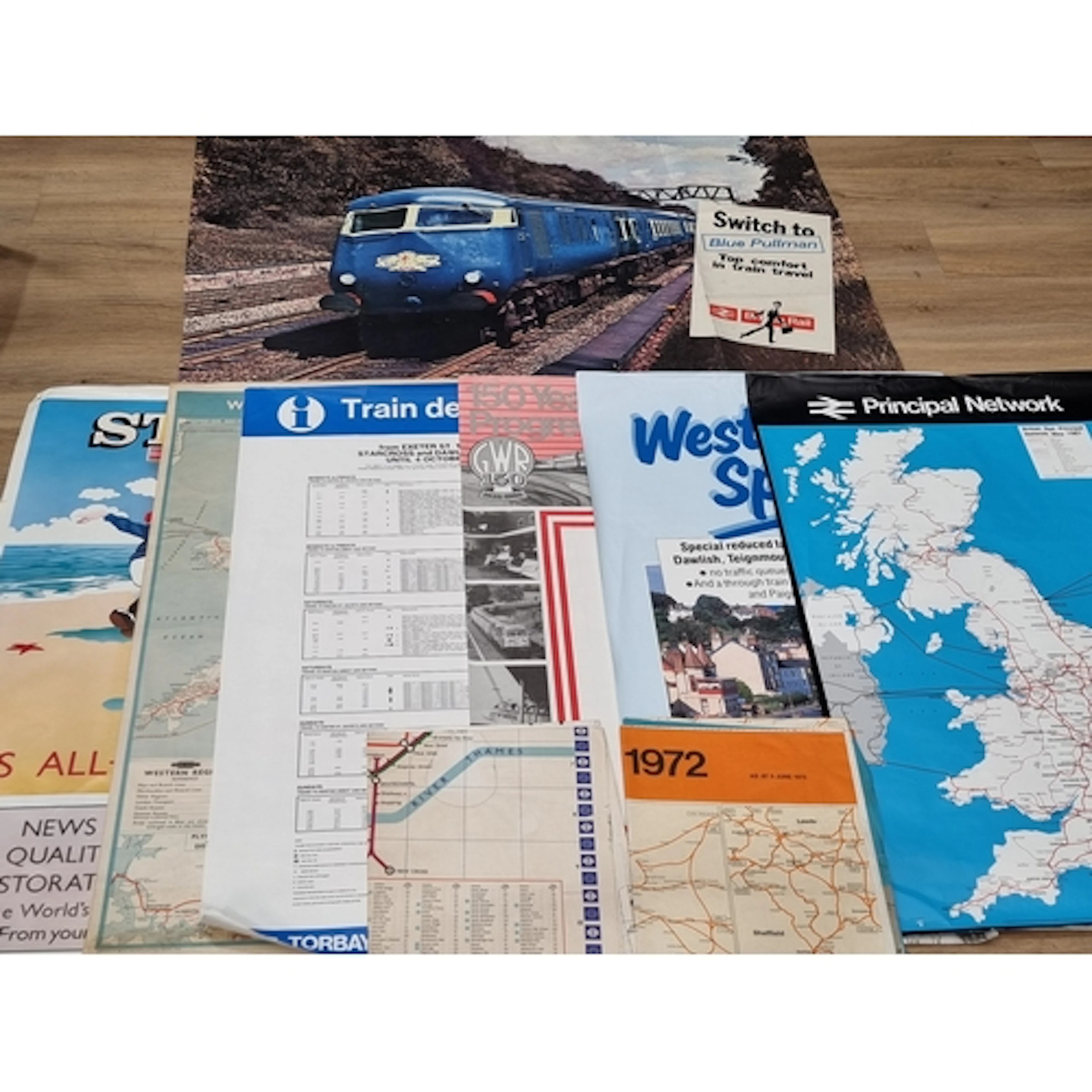 A British Rail Blue Pullman Poster and other Posters (R7)