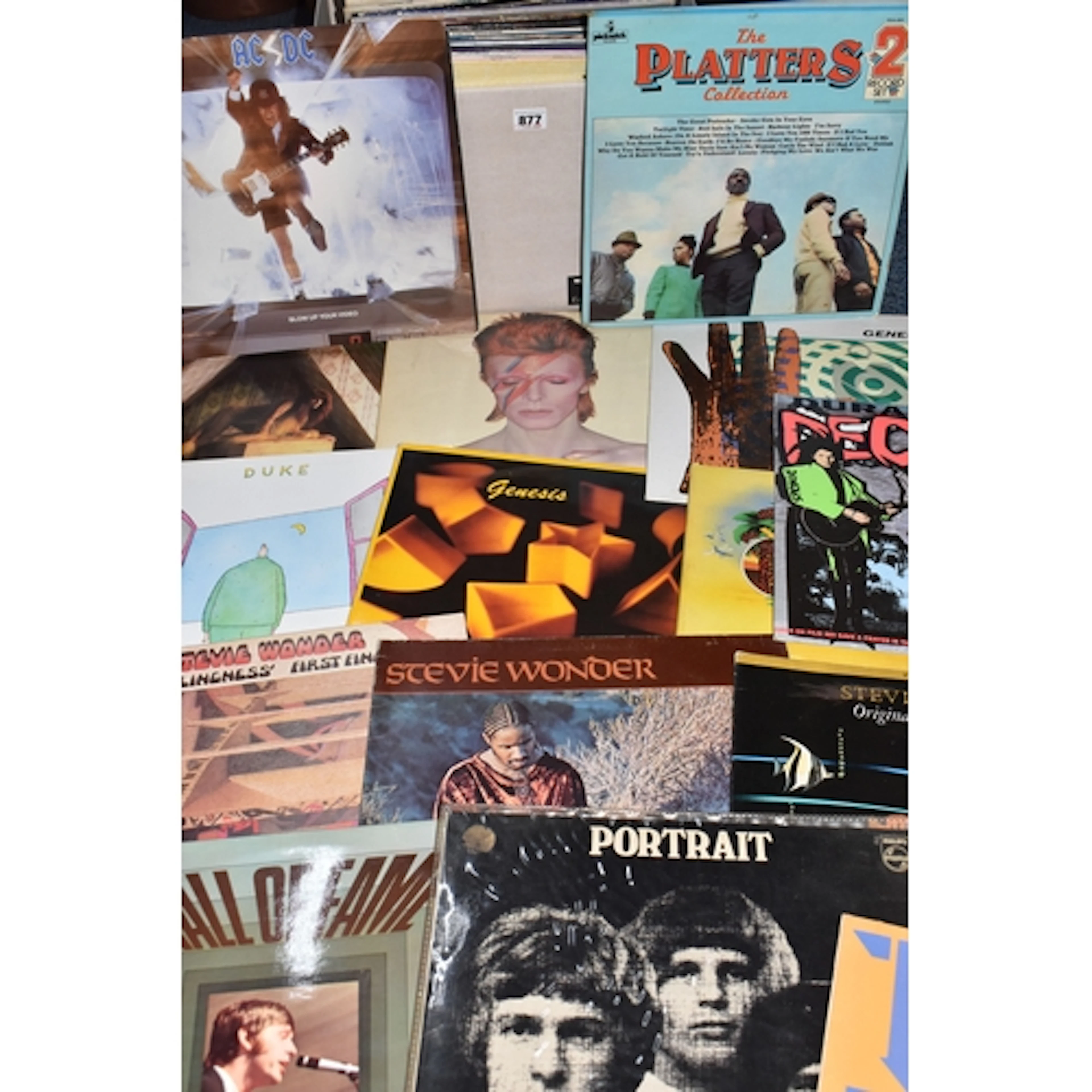 A BOX OF APPROXIMATELY SIXTY FIVE LPS to include Genesis 'In...