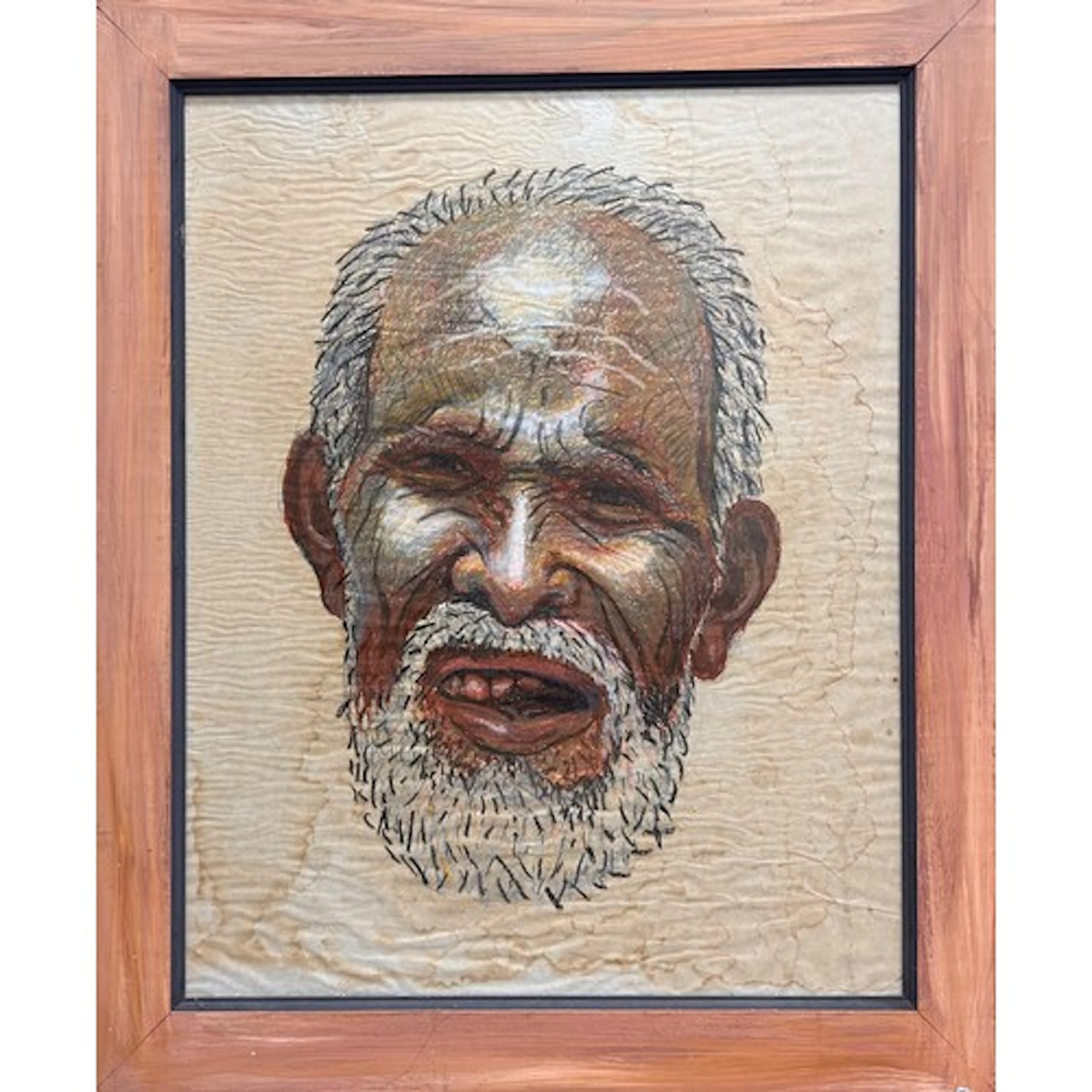 Andrew Wood (British, b.1950) portrait of a bearded gentlema...