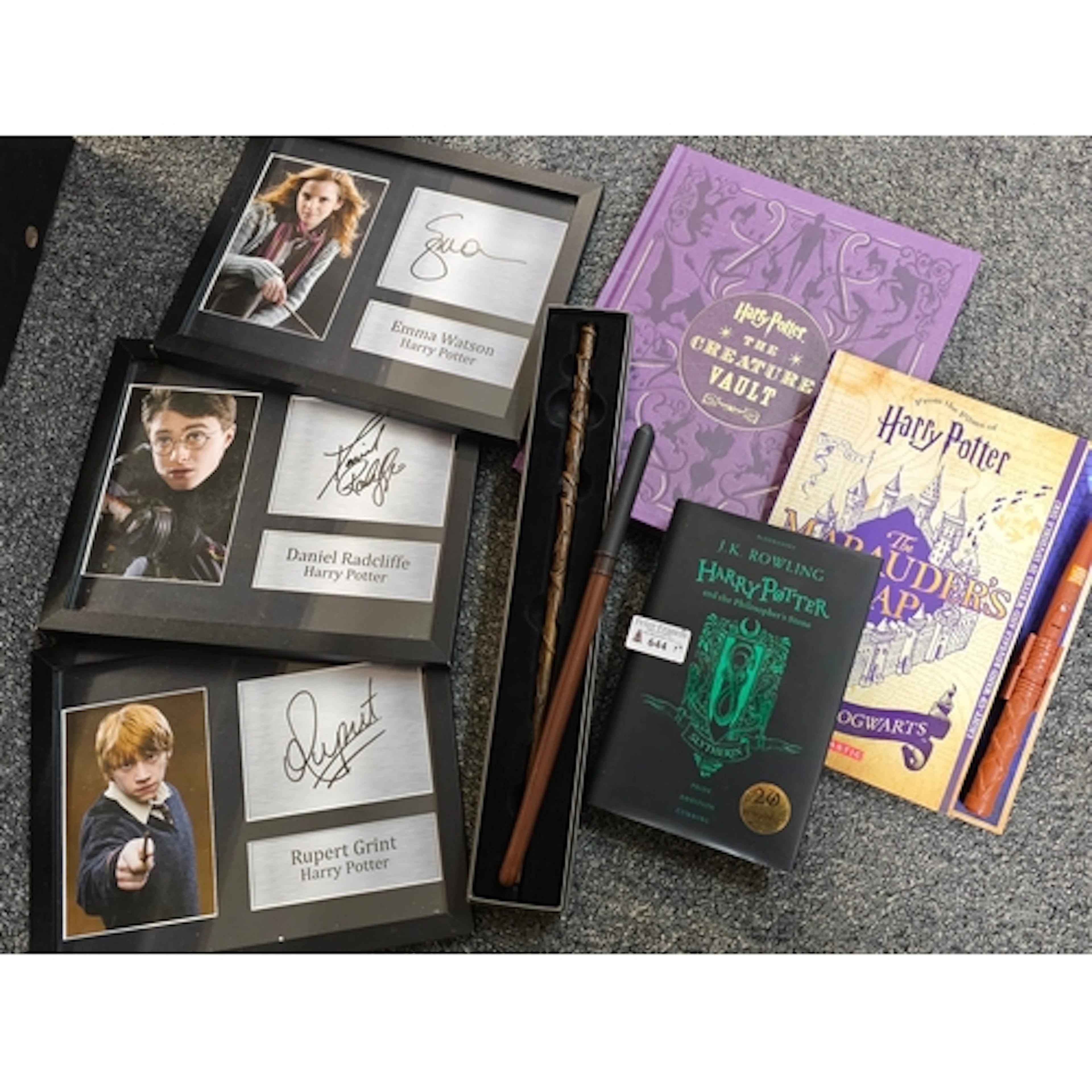Box of Harry Potter memorabilia to include: 'Harry Potter an...