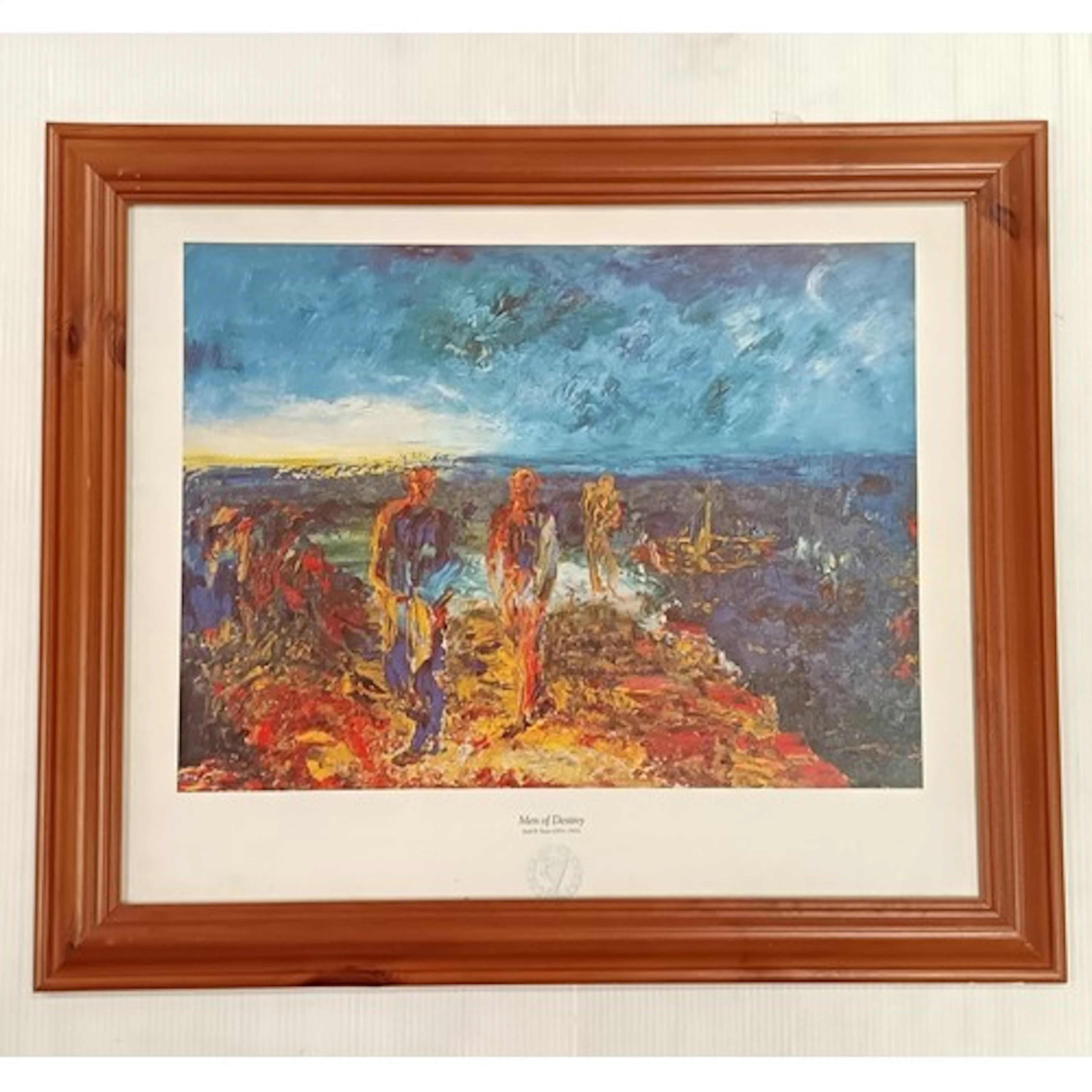Framed print after Jack B. Yeats, “Men of Destiny”; H: 66 cm...