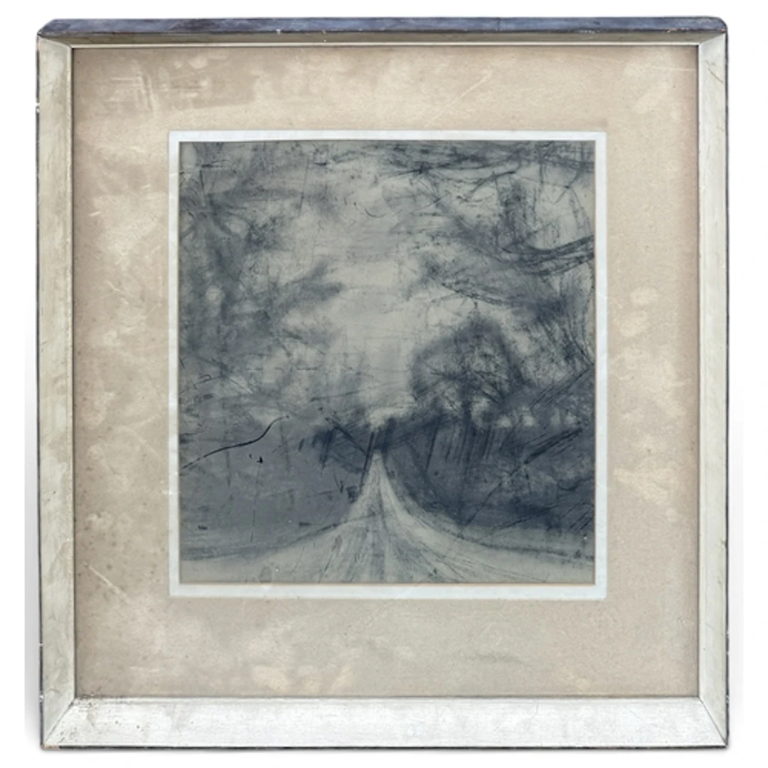 HAROLD CHEESMAN (1915-1982): THE ROAD Black conte on paper. ...