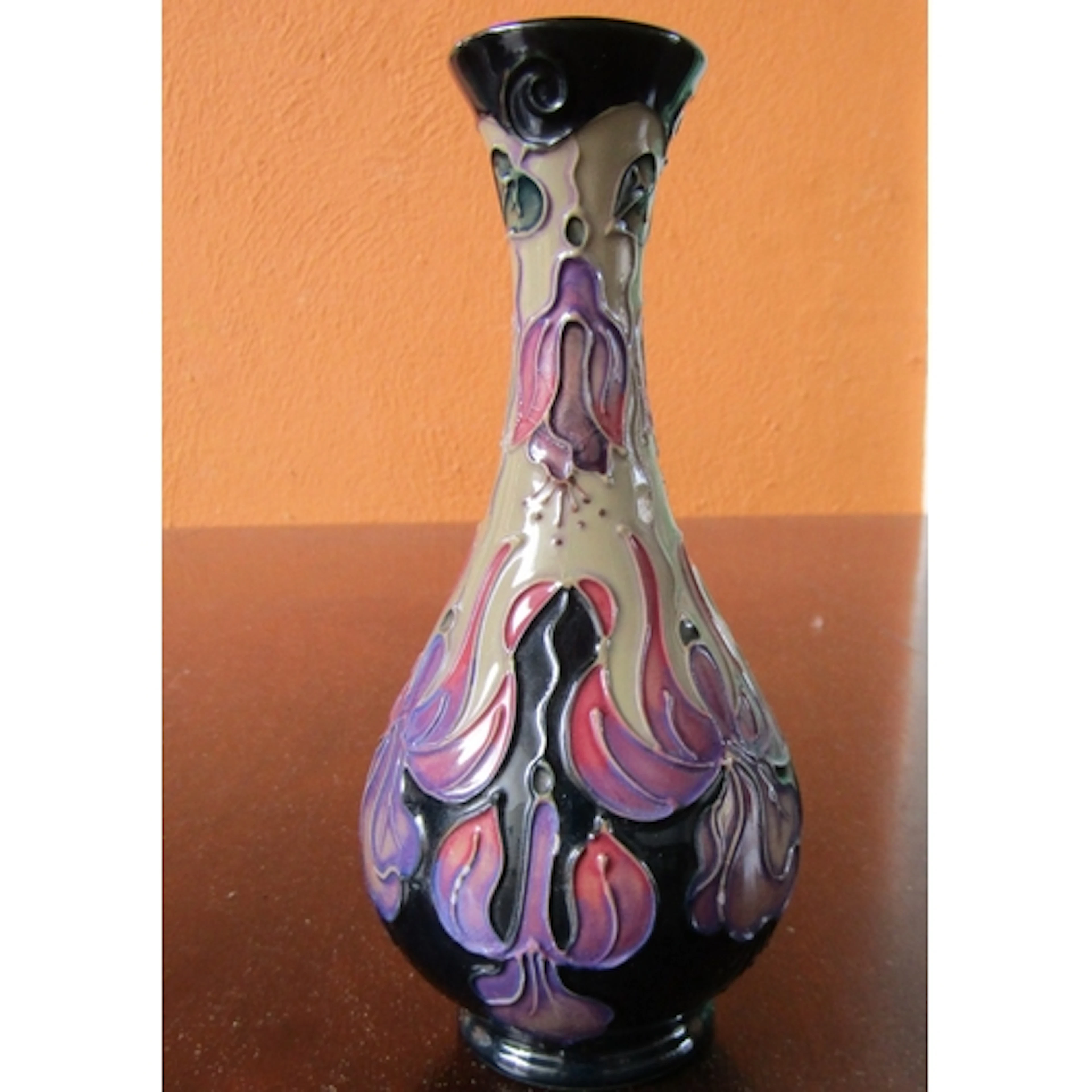 Moorcroft Slender Neck Shaped Form Vase Approximately 7 Inc...