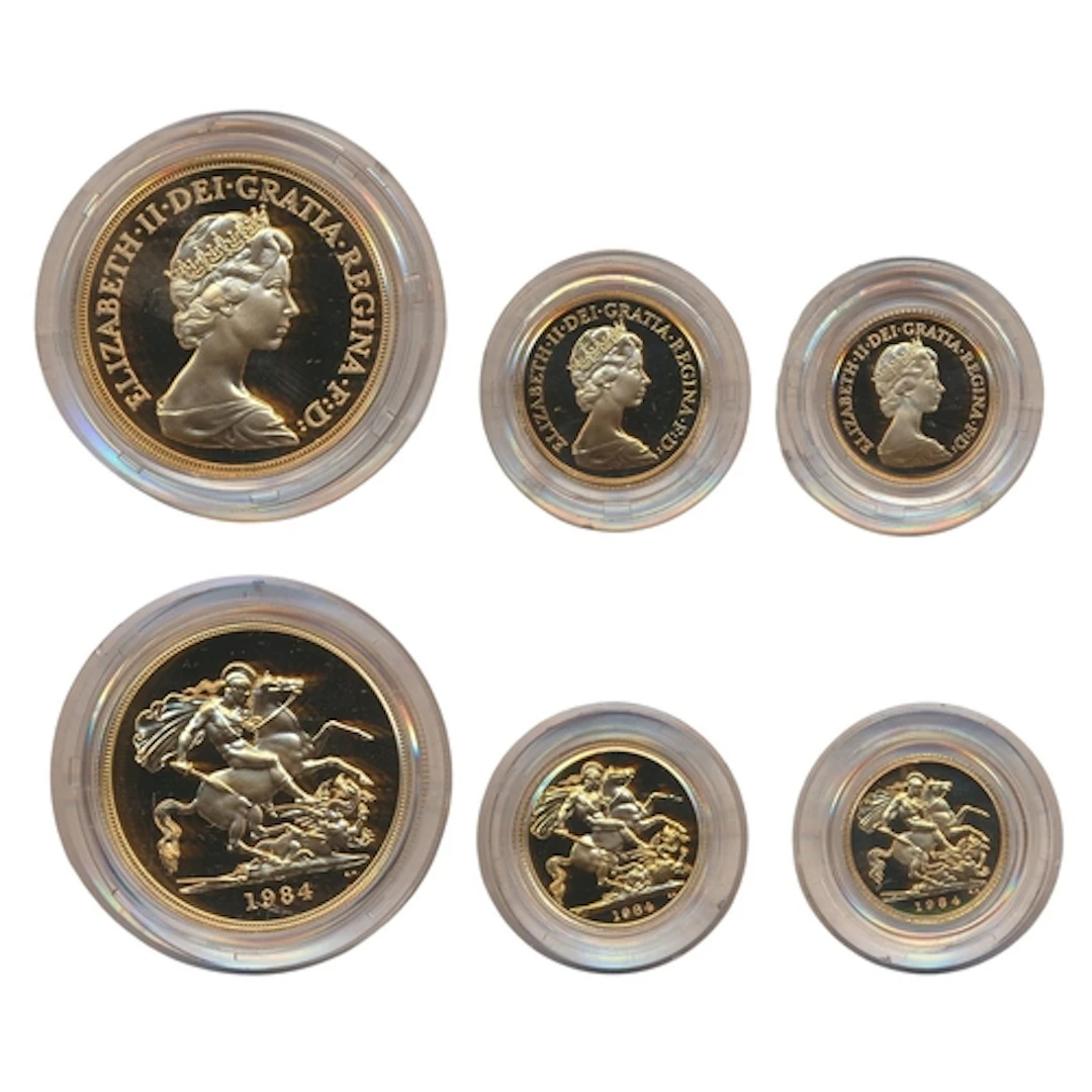 Investment Gold Lot - Documents Required. 1984 sovereign set...