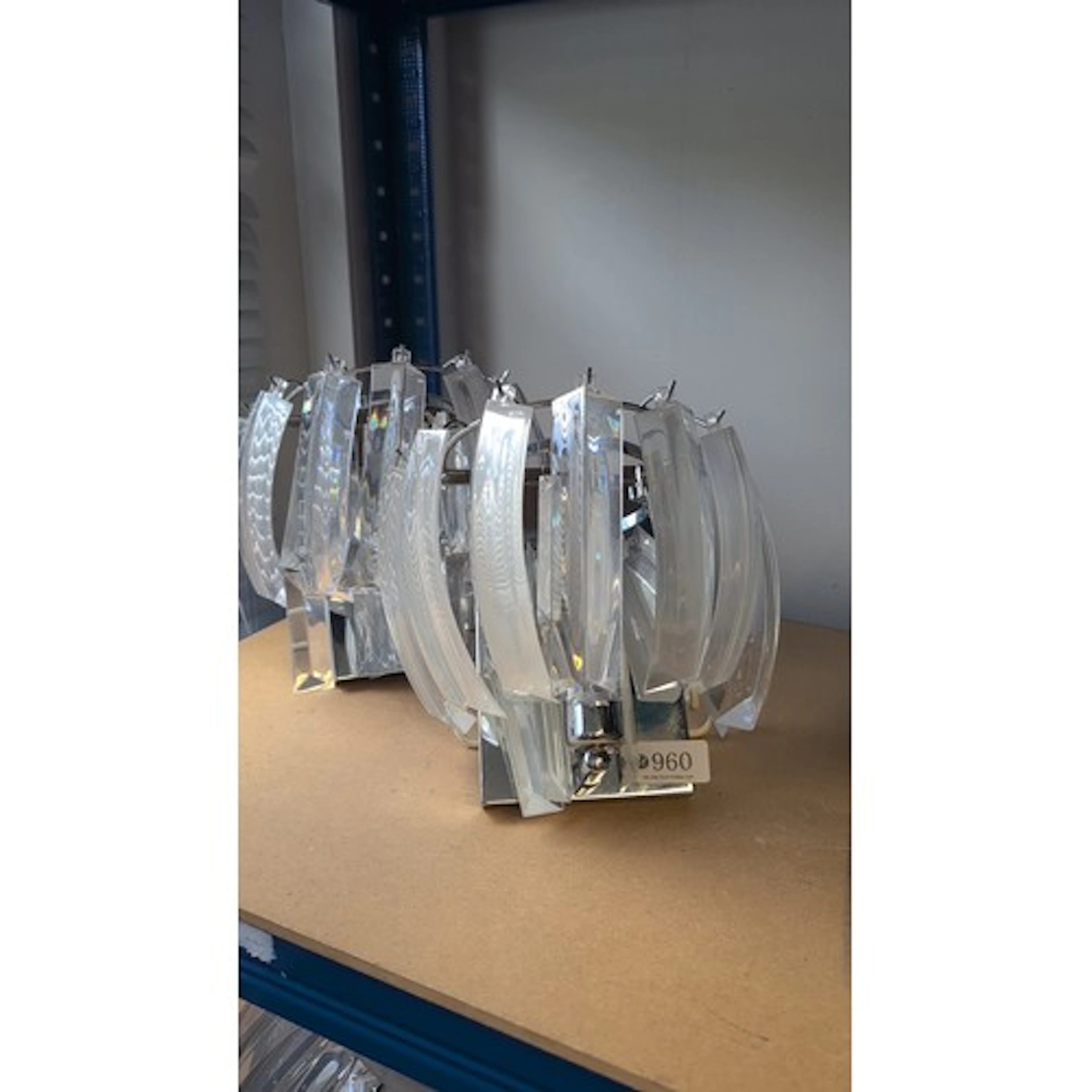 Pair of Laura Ashley contemporary wall sconces in chromed me...