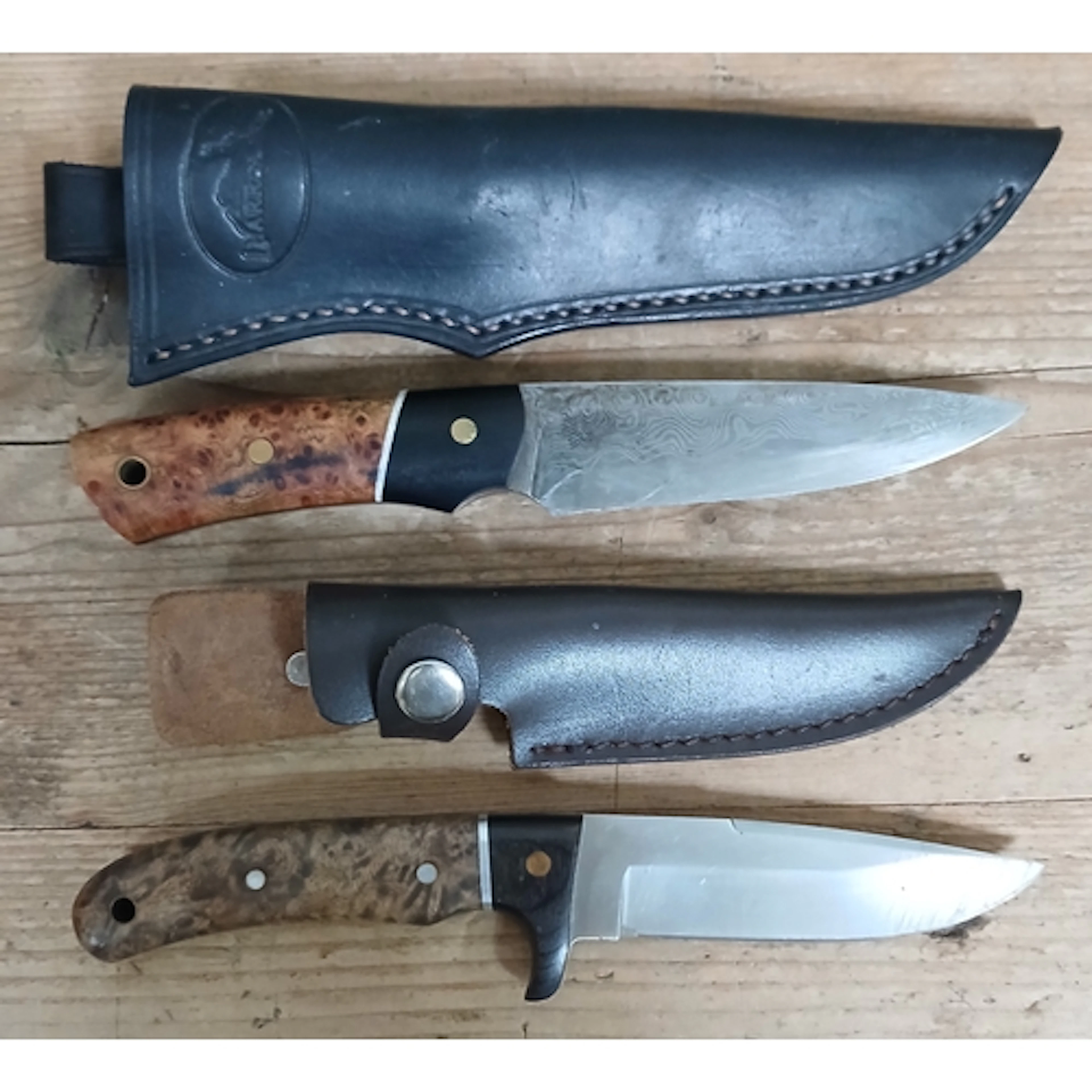 Two bushcraft knives; Loz Harrop and Magnum, length 22.5cm, ...