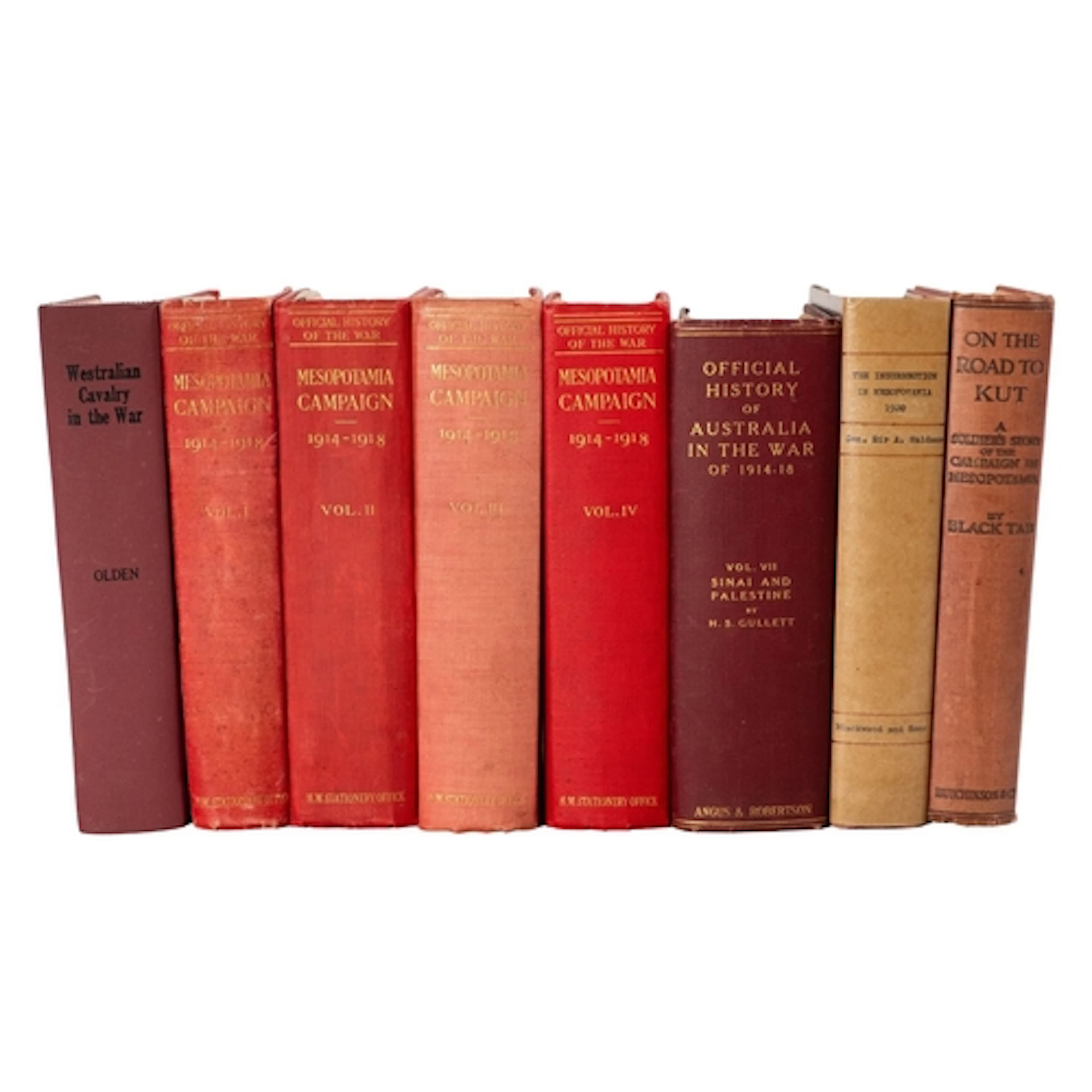 MESOPOTAMIA & adjacent campaigns. A collection of 8 volumes,...