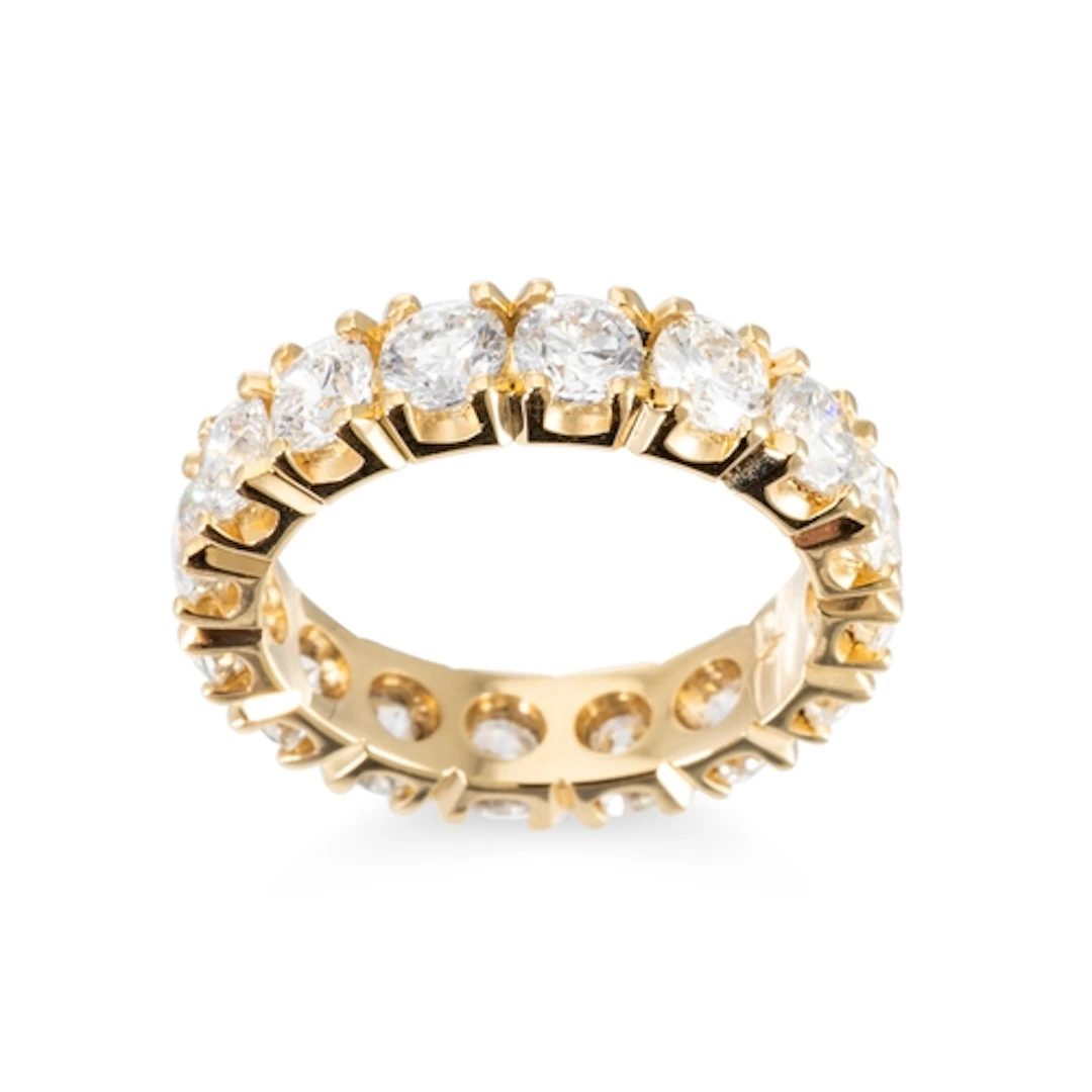 A DIAMOND FULL BANDED ETERNITY RING, the round brilliant cut...