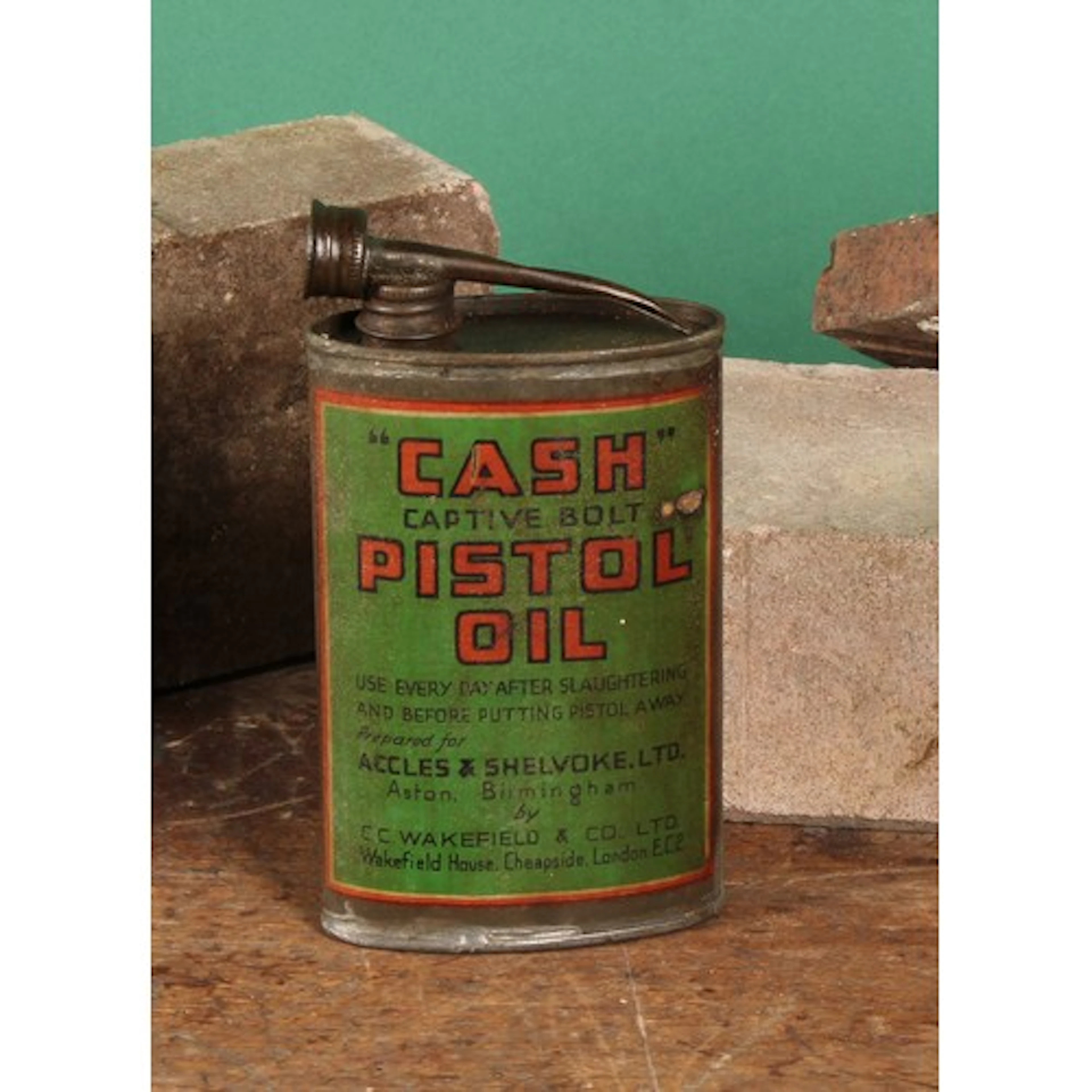 Advertising - an early 20th century flattened ovoid tin, CAS...