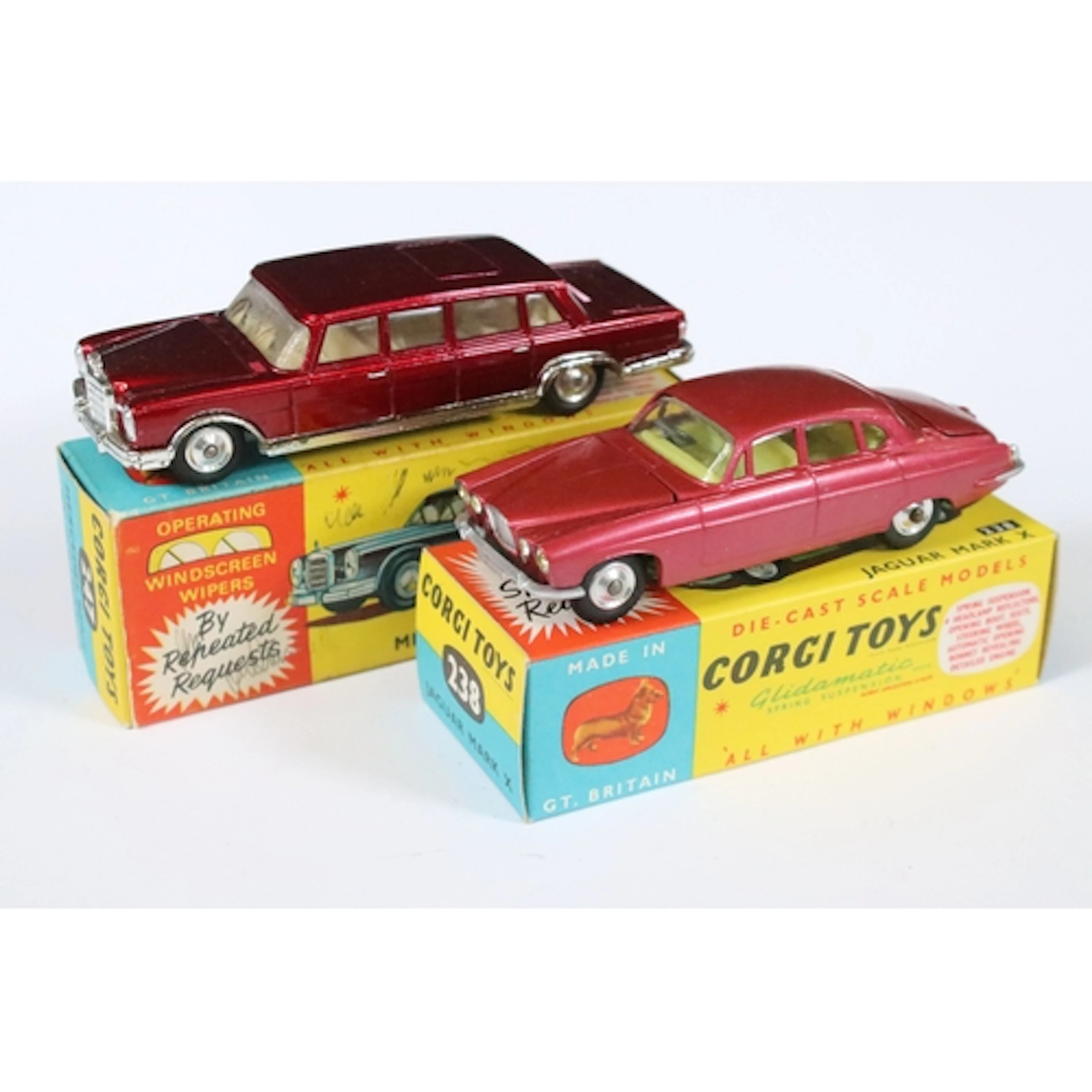 Two boxed Corgi diecast models to include 238 Jaguar Mark X ...
