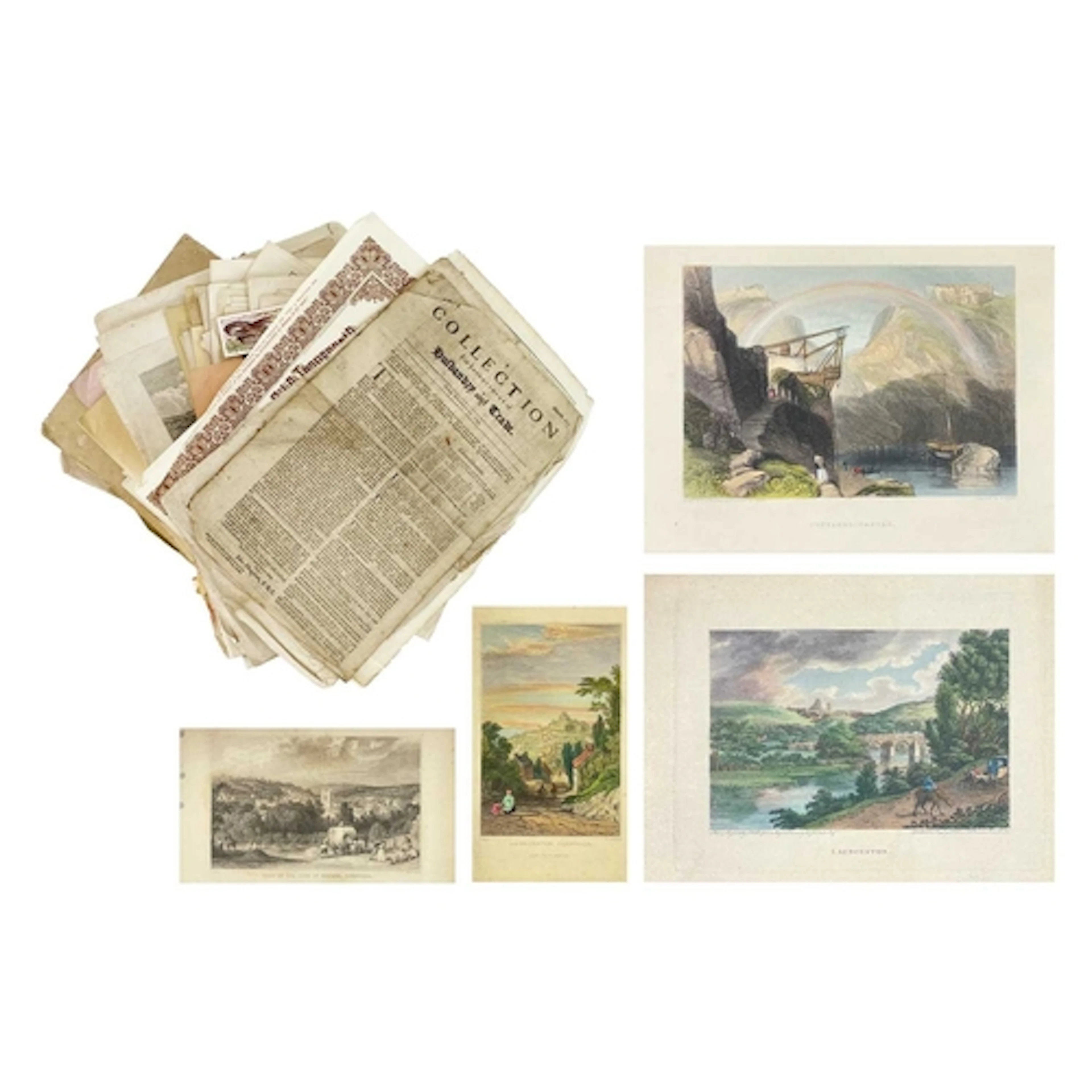 A Miscellaneous Collection of Ephemera, Maps, Prints and Man...