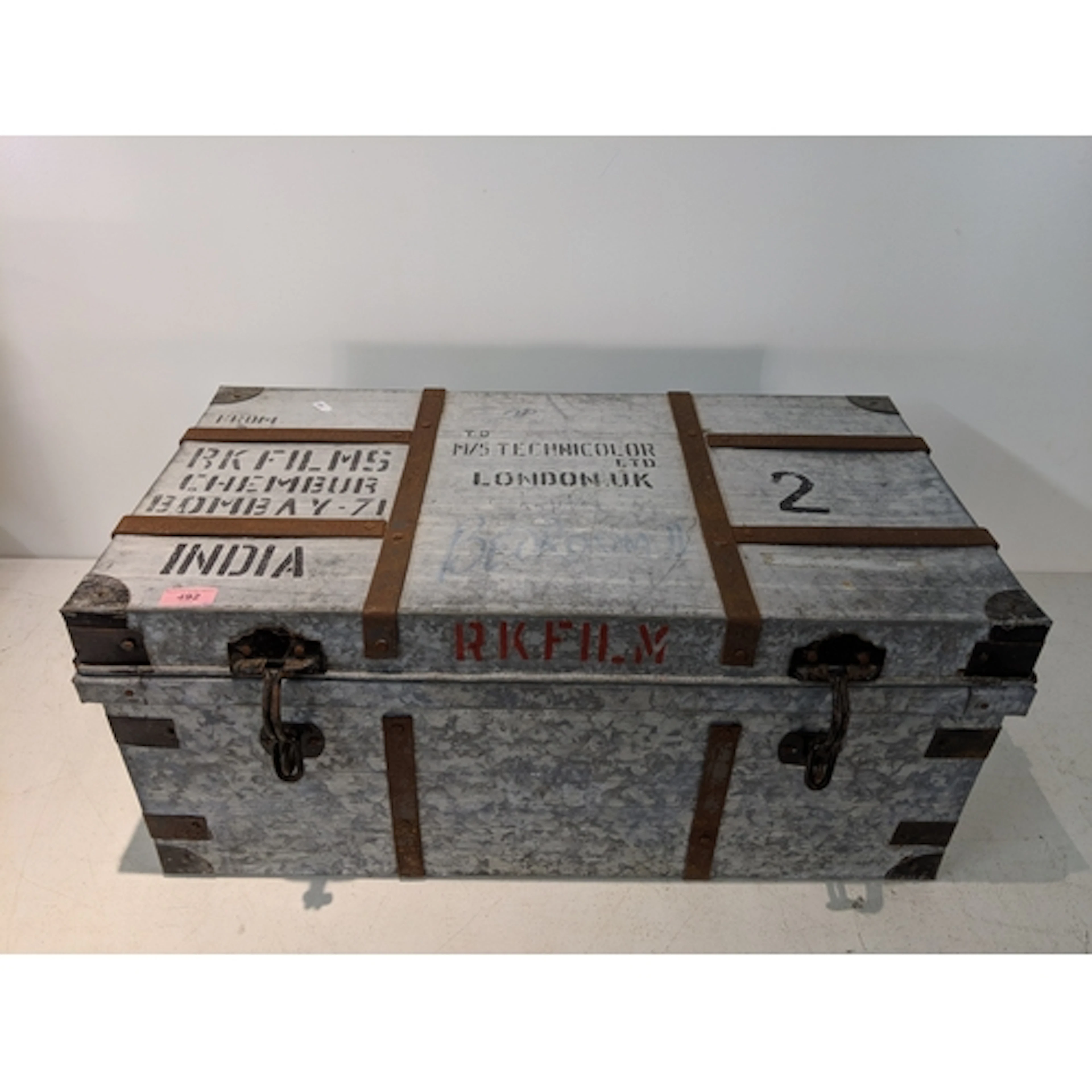 An early/mid 20th century transport trunk from RK Films Bomb...
